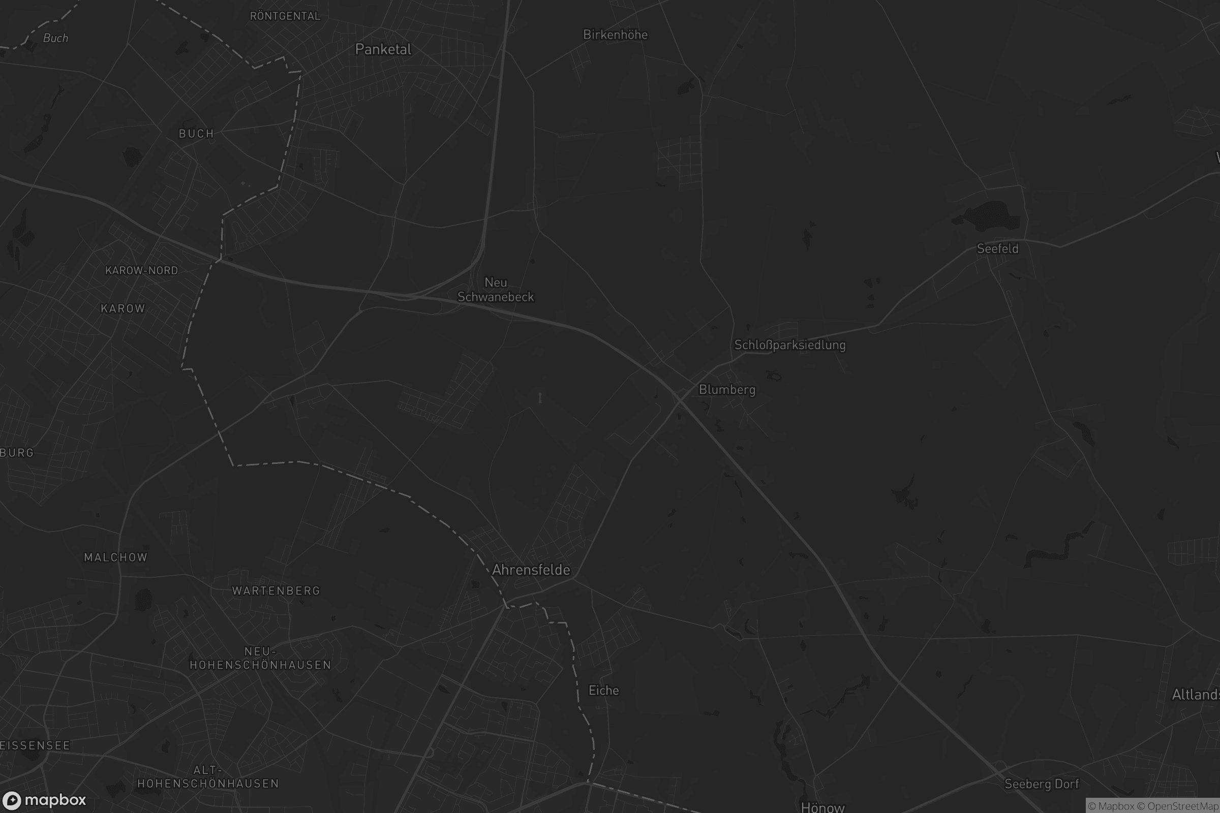 Karte von Ahrensfelde