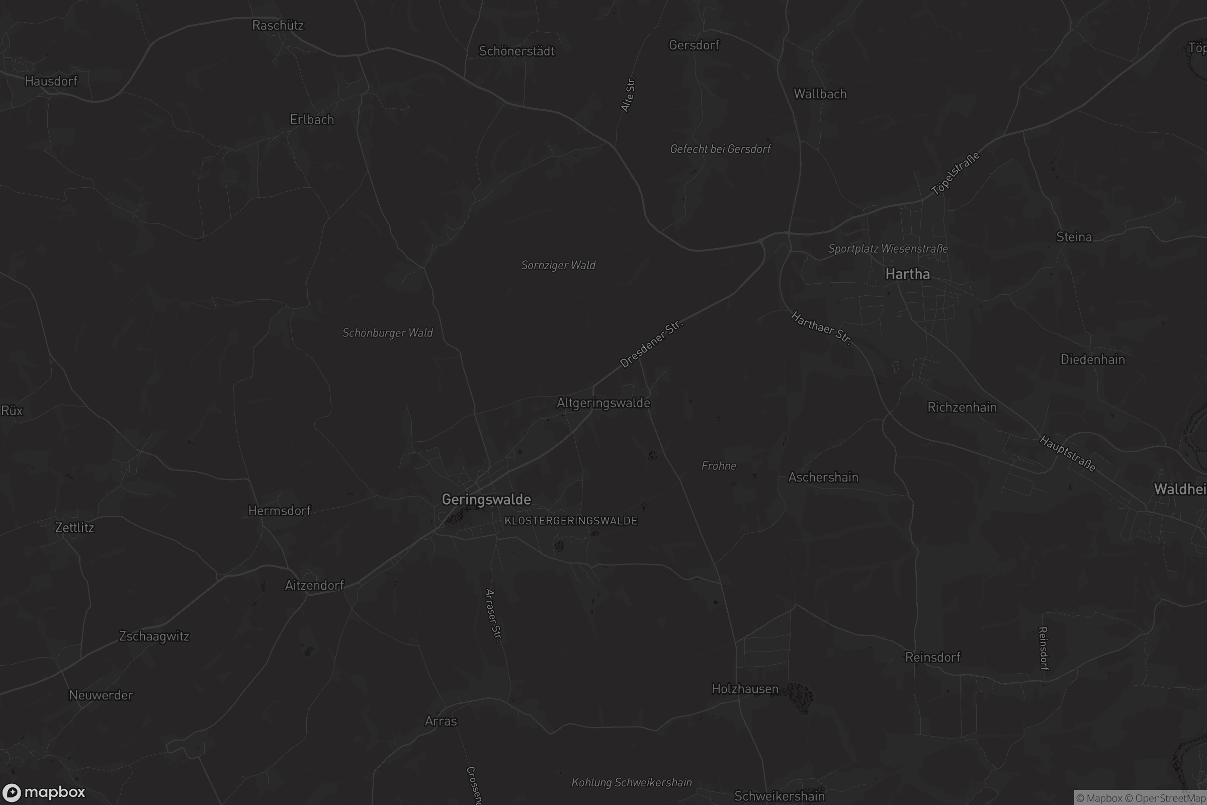 Karte von Altgeringswalde