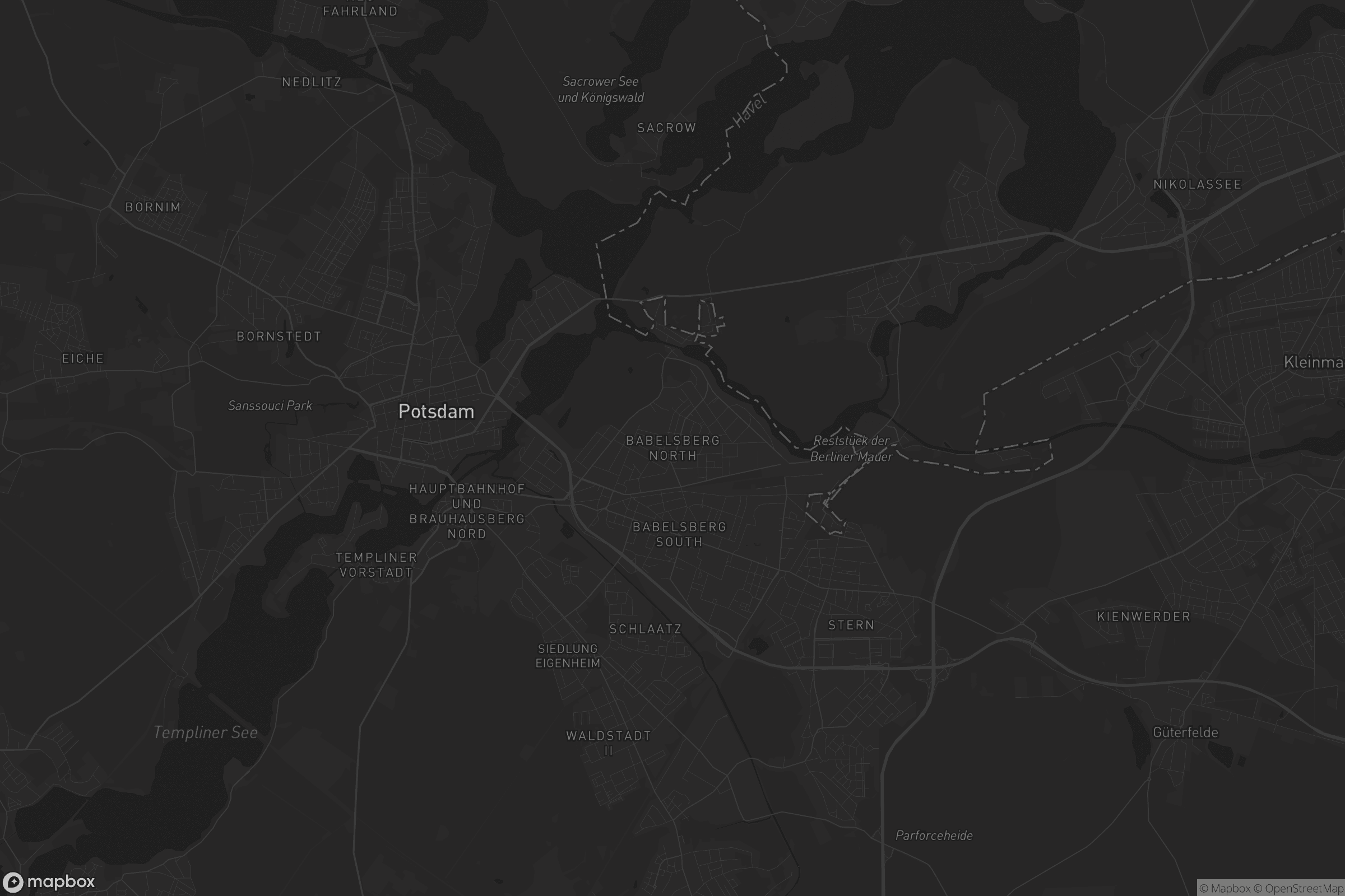 Karte von Babelsberg Nord