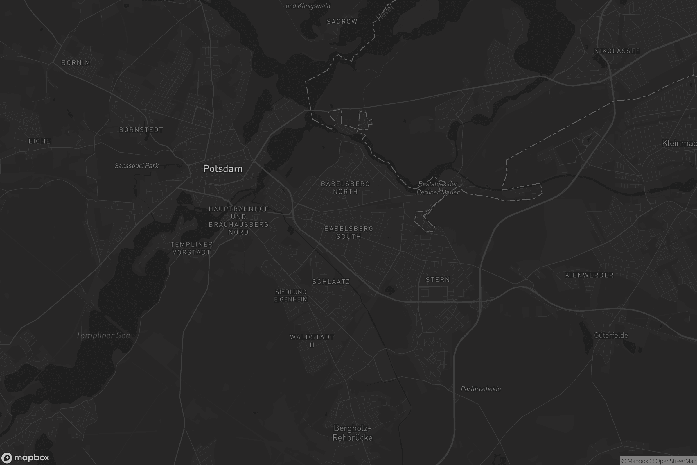 Karte von Babelsberg Süd