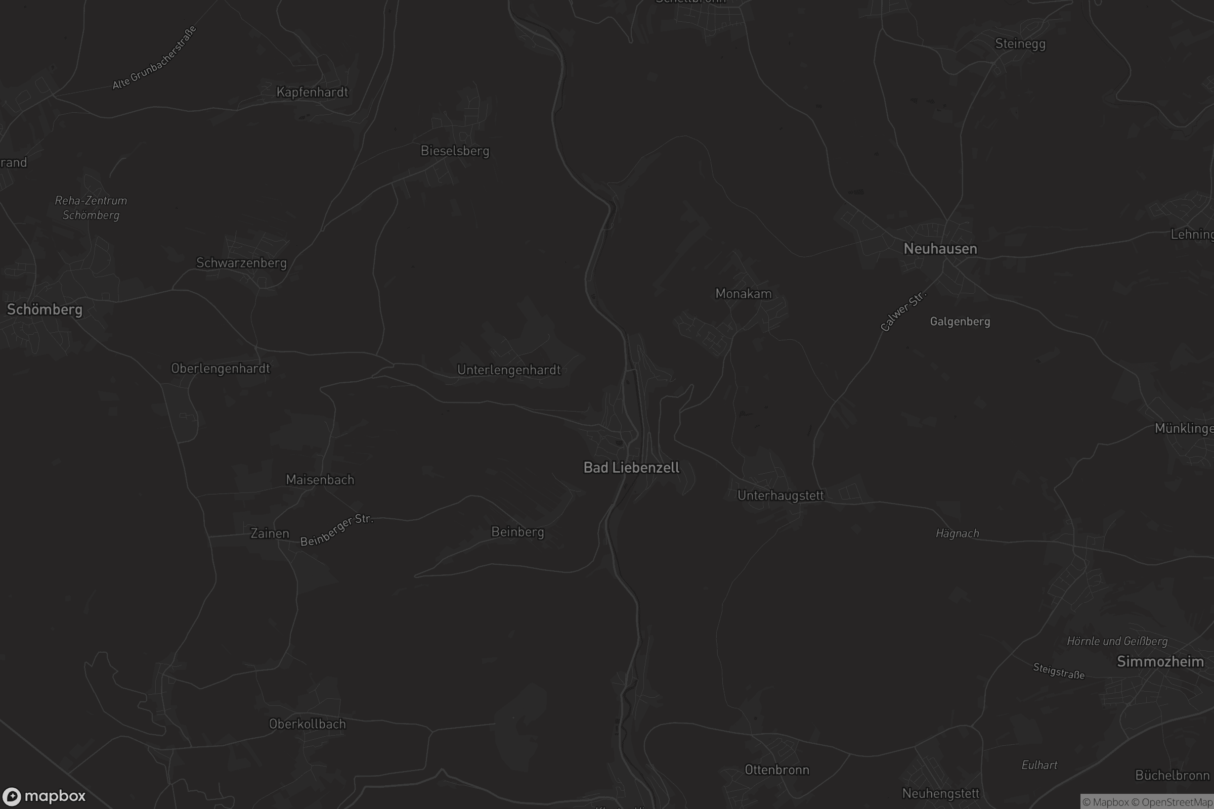 Karte von Bad Liebenzell