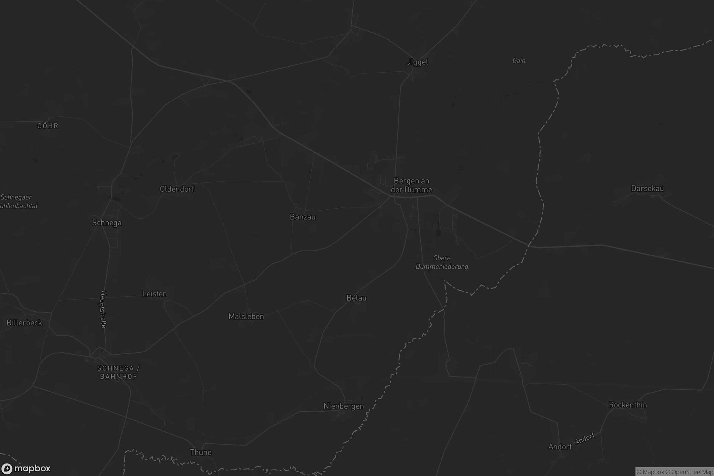 Karte von Bergen an der Dumme