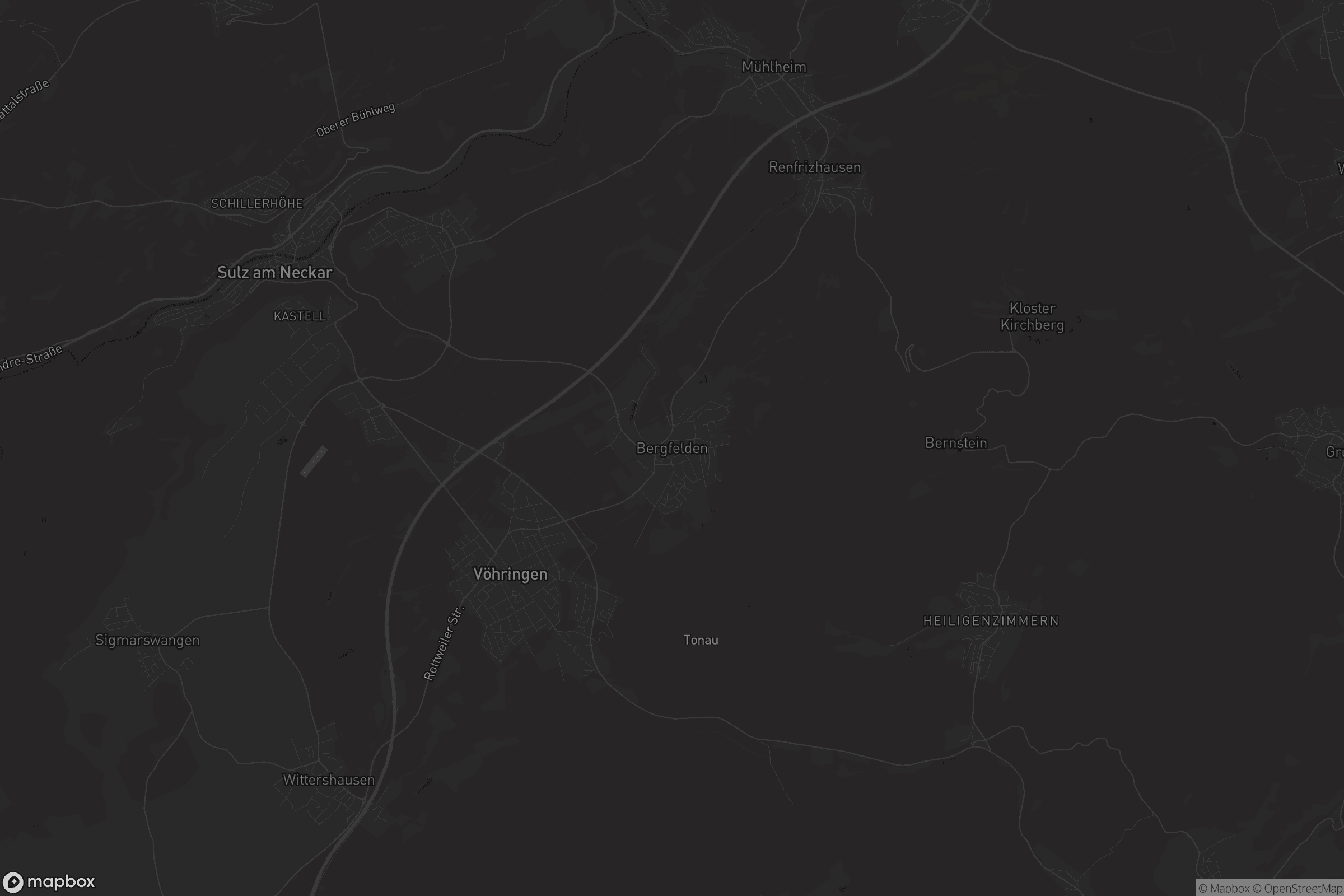 Karte von Bergfelden