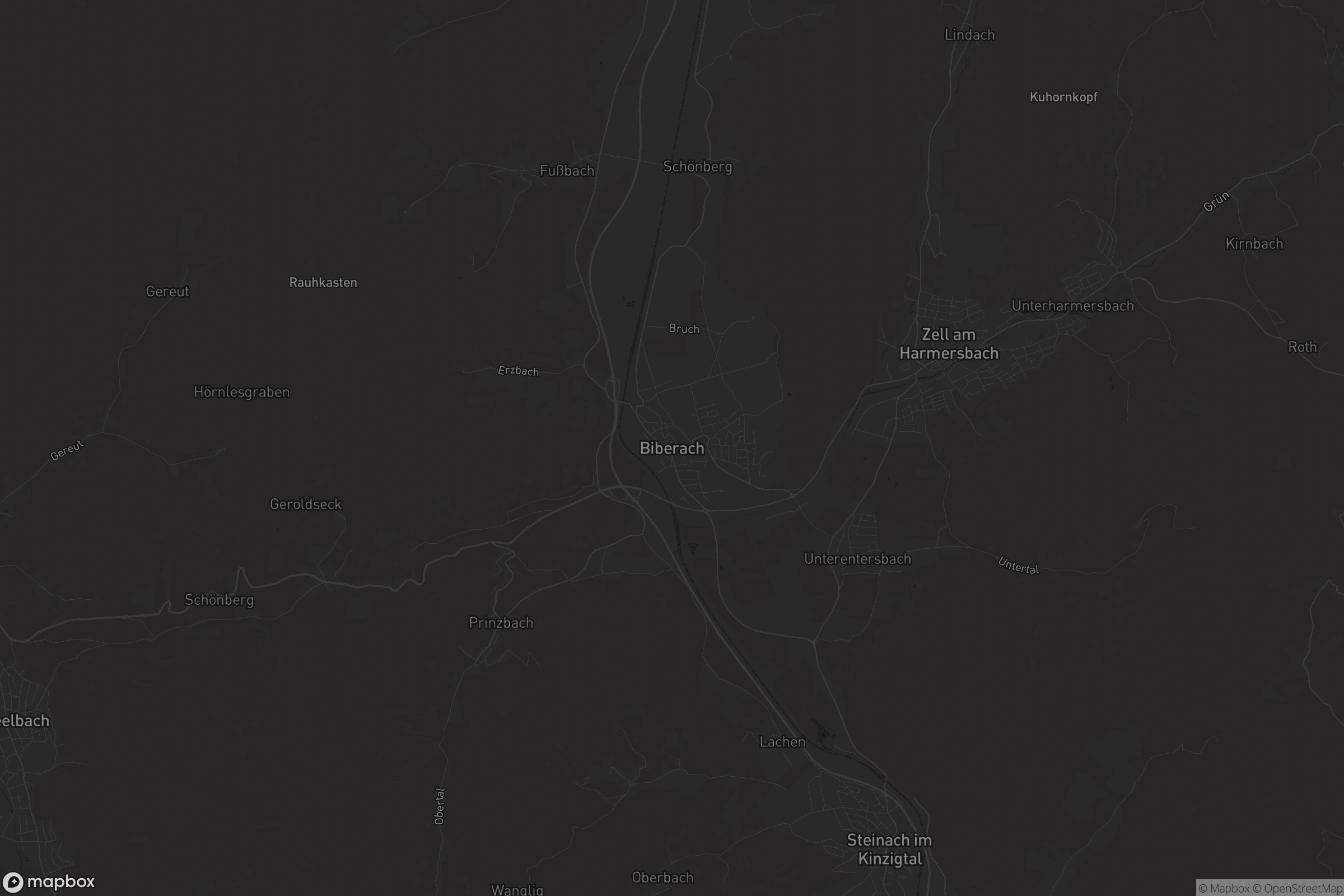 Karte von Biberach (Baden)