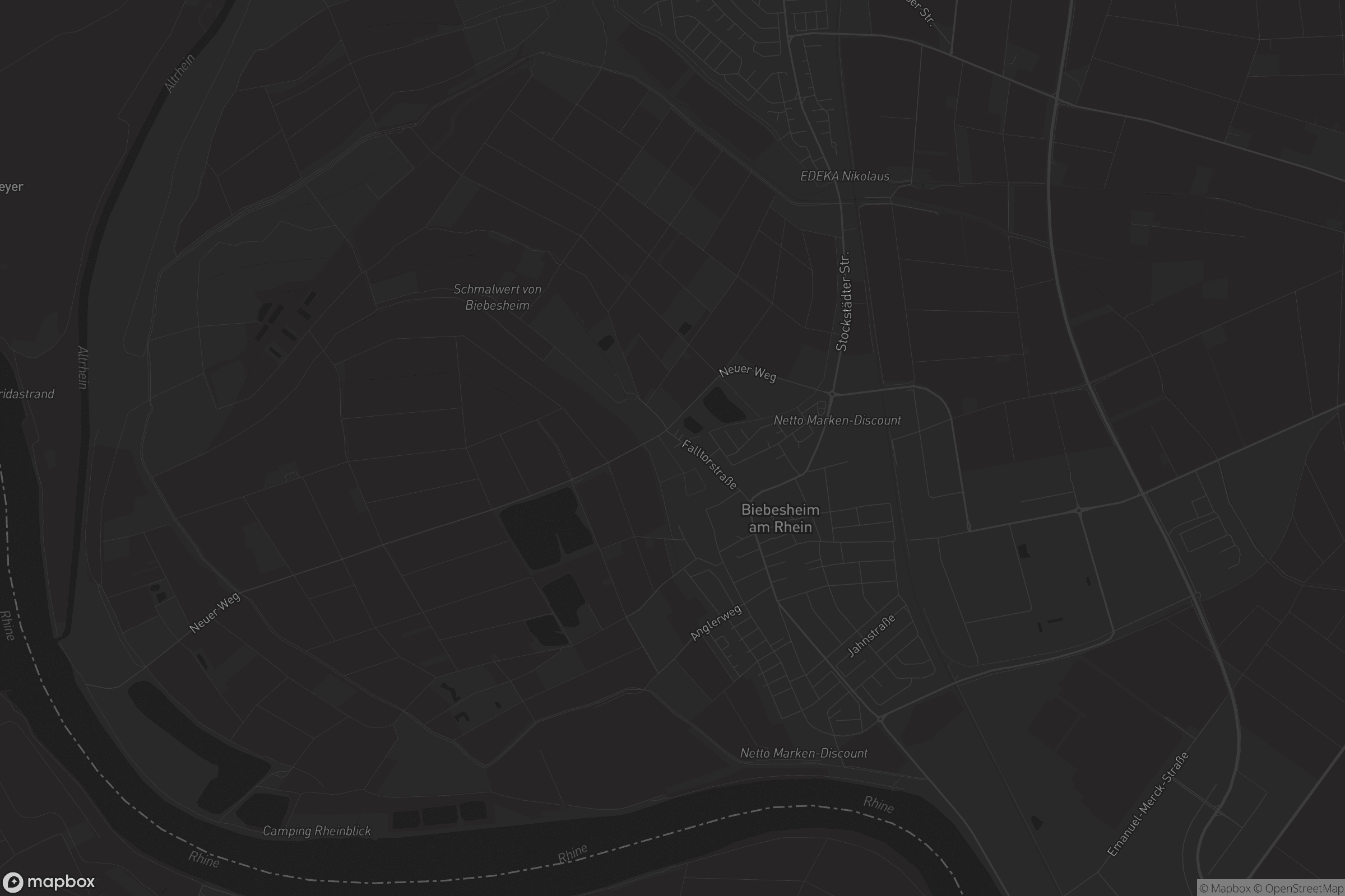 Karte von Biebesheim am Rhein