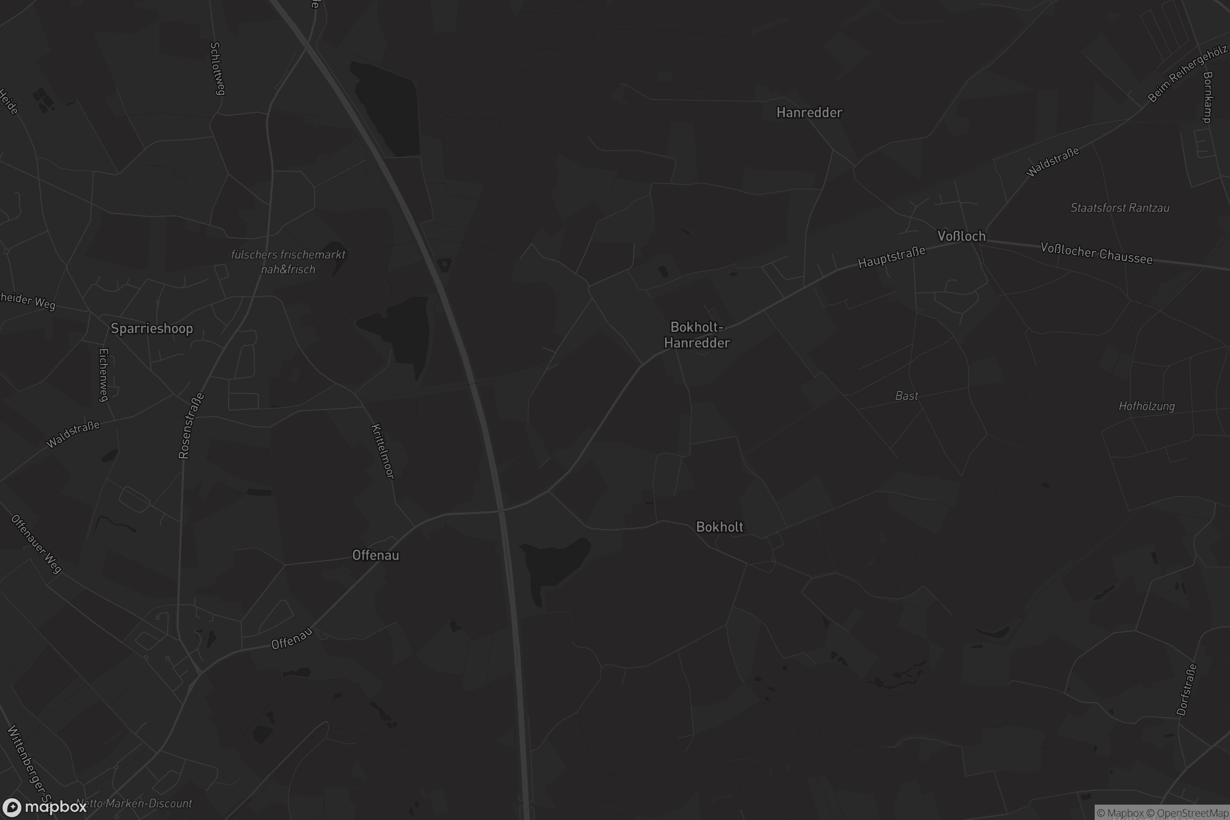 Karte von Bokholt-Hanredder