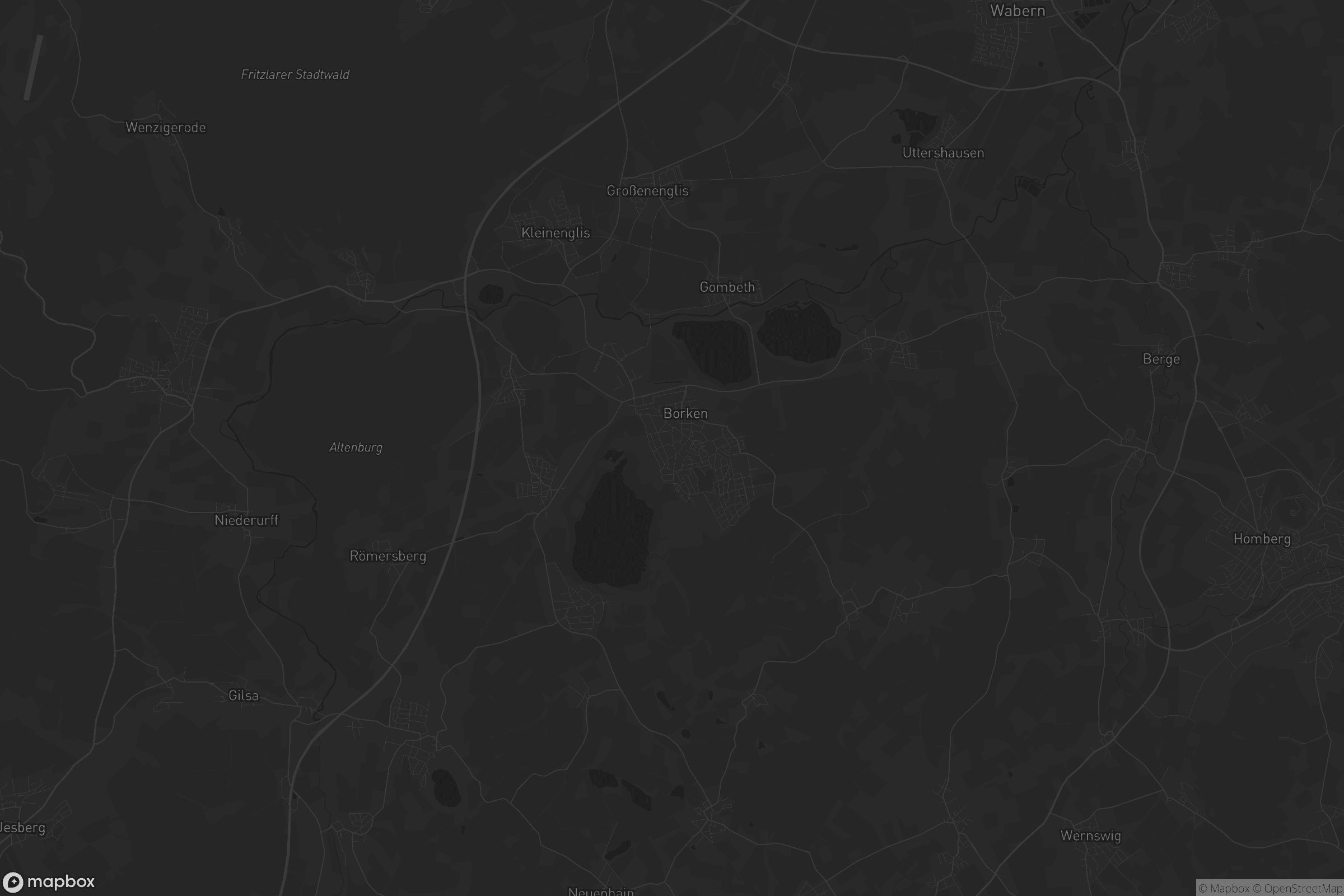 Karte von Borken (Hessen)