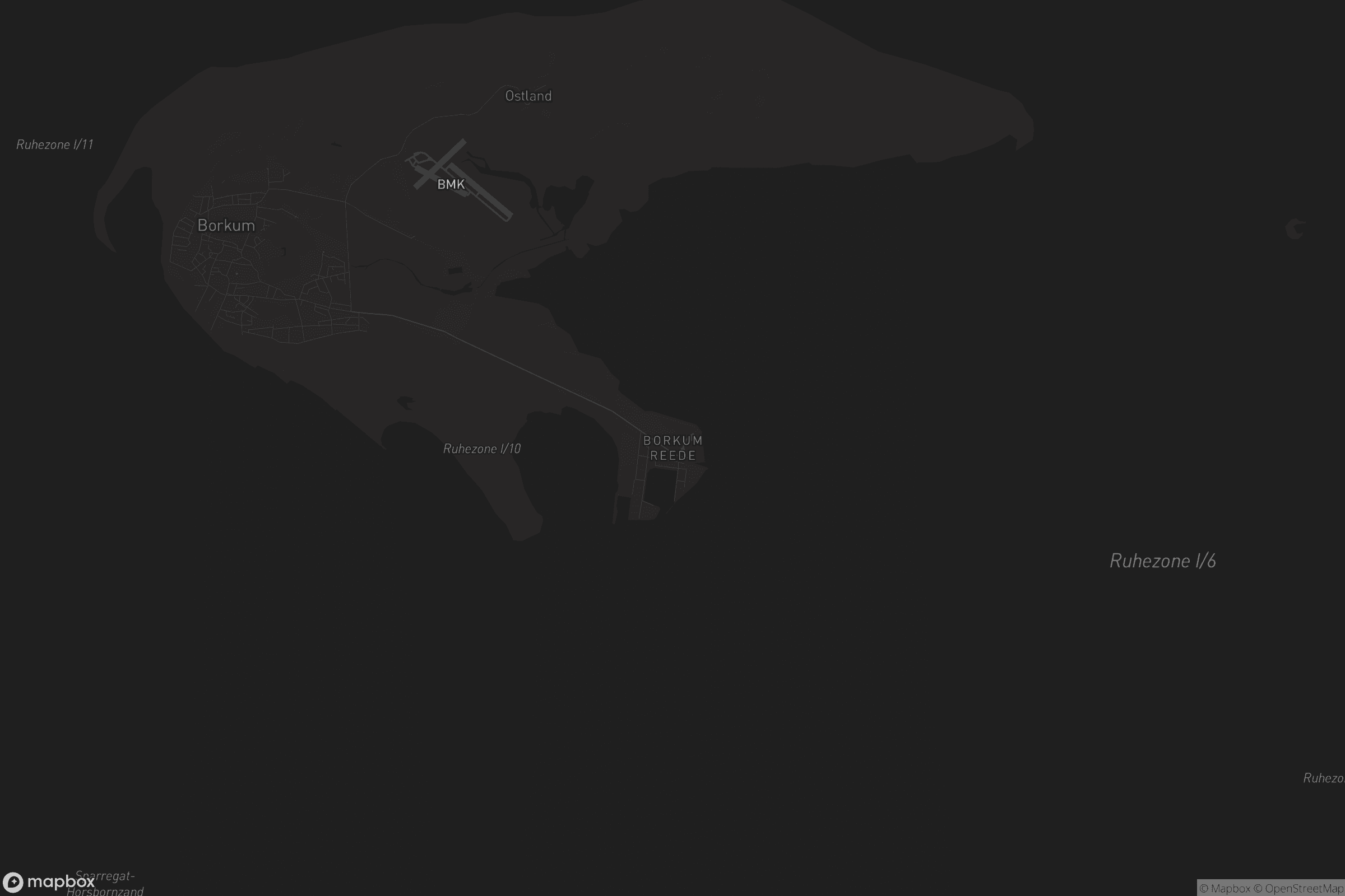 Karte von Borkum Reede