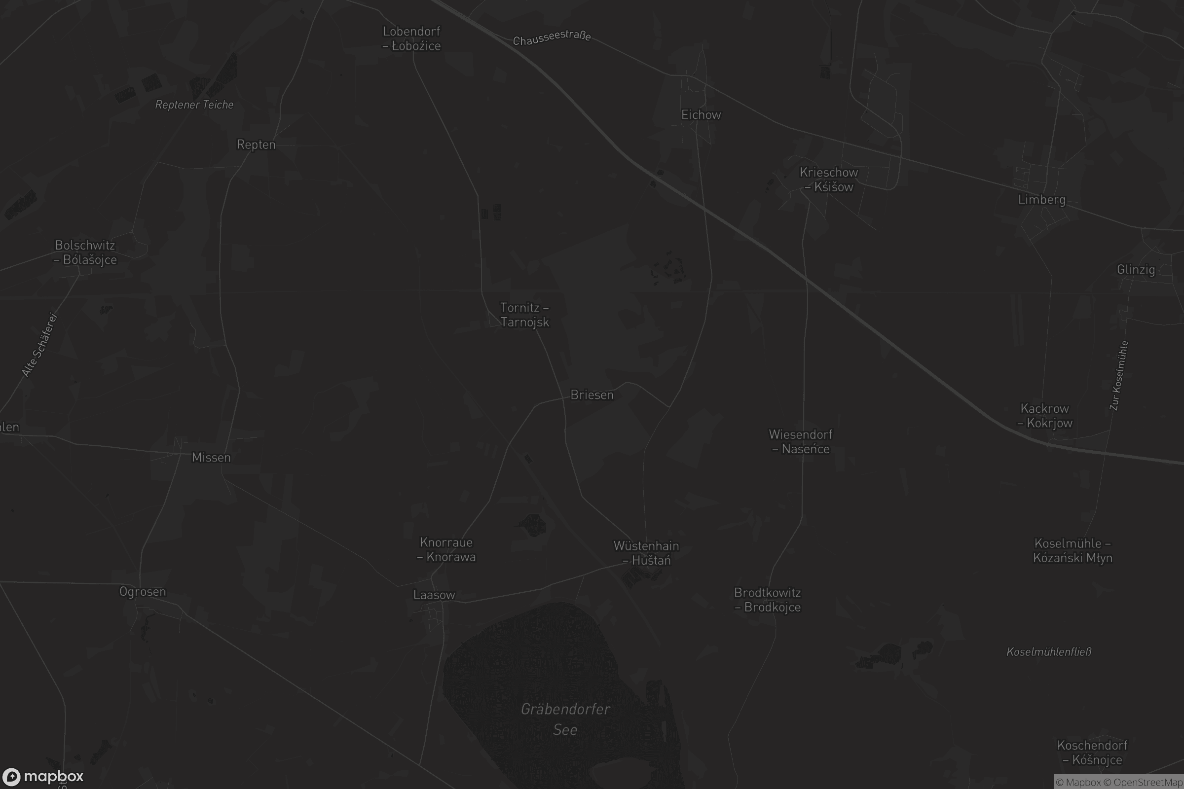 Karte von Briesen - Brjaze