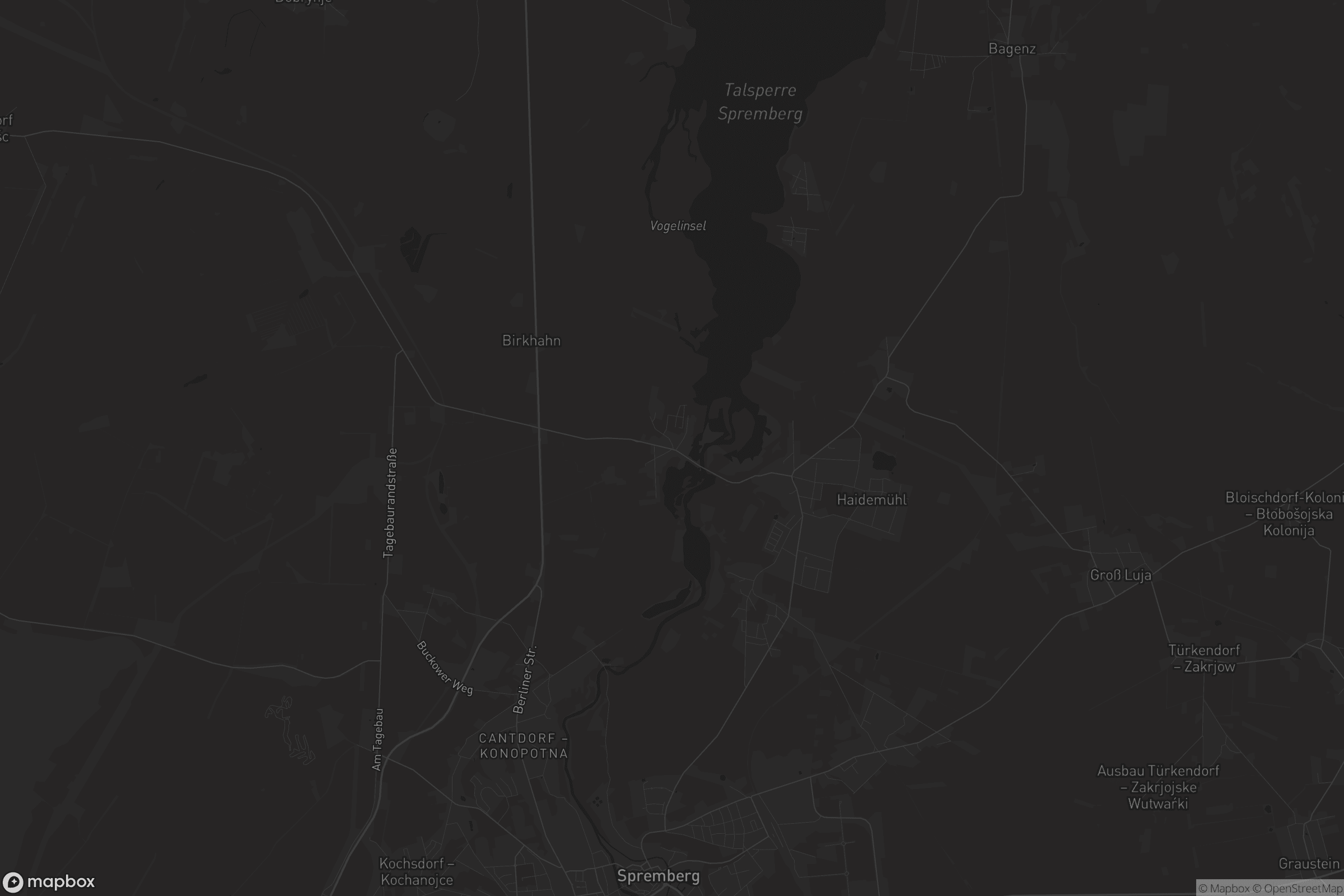 Karte von Bühlow - Běła