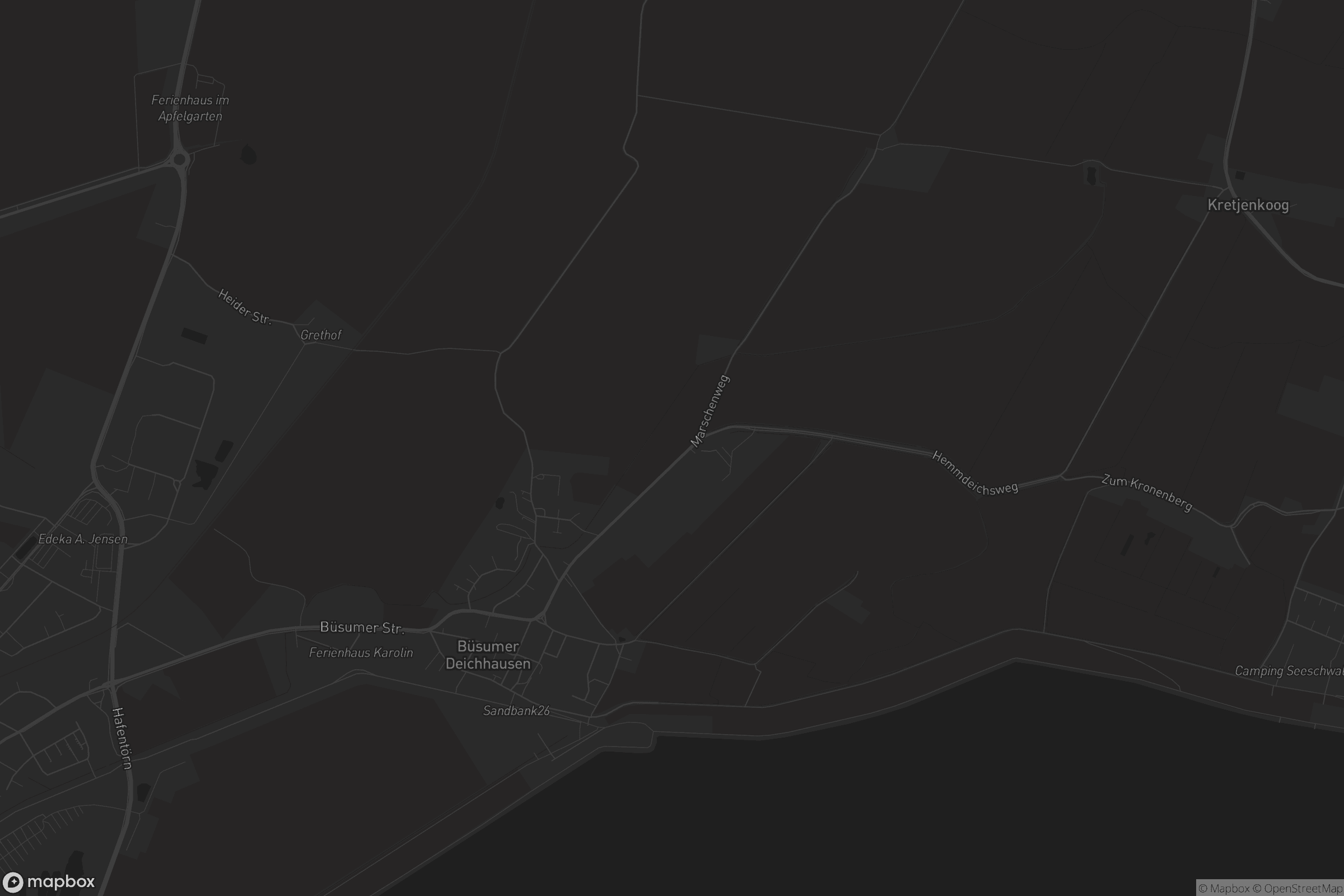 Karte von Büsumer Deichhausen