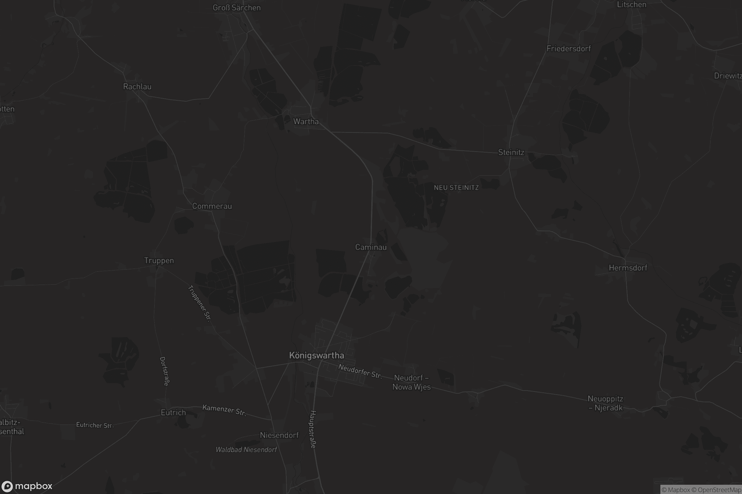 Karte von Caminau - Kamjenej