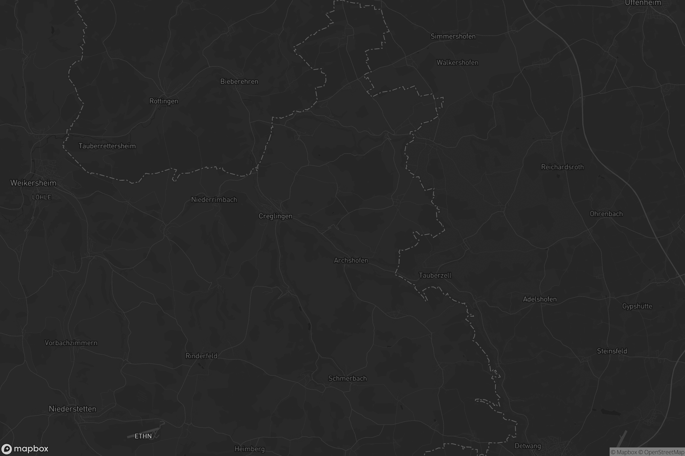 Karte von Creglingen