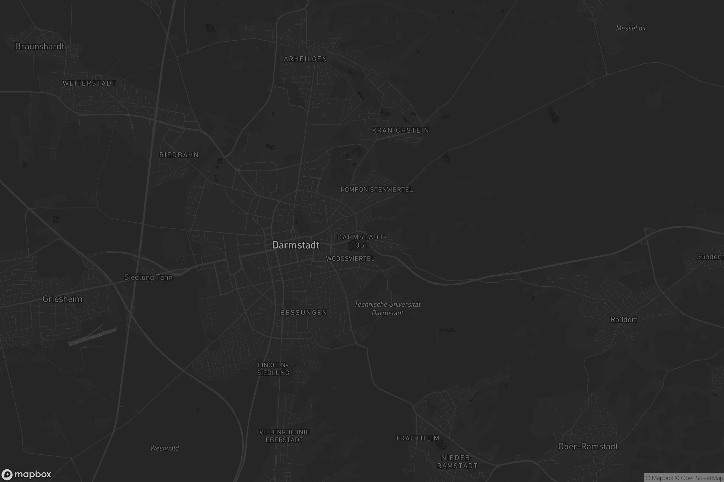 Karte von Darmstadt-Ost