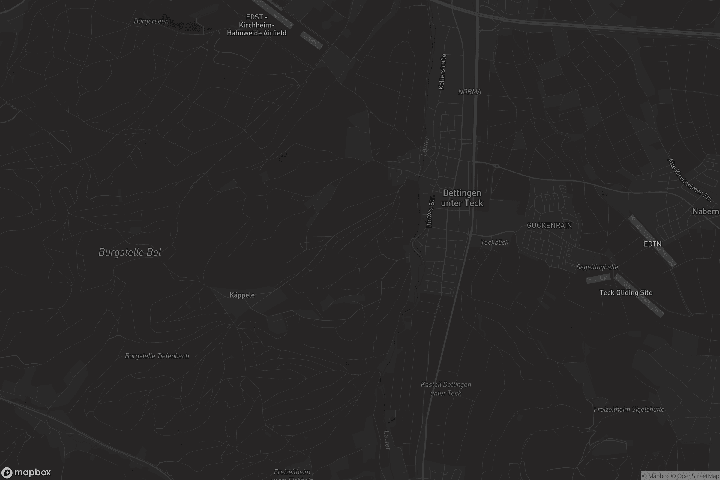 Karte von Dettingen unter Teck