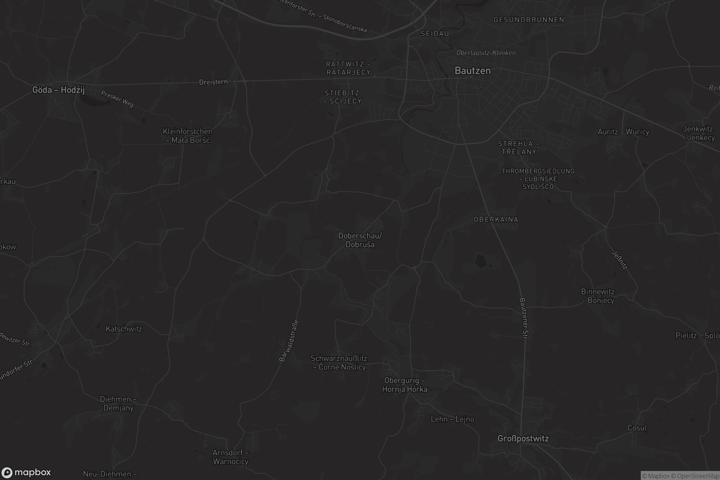 Karte von Doberschau - Dobruša