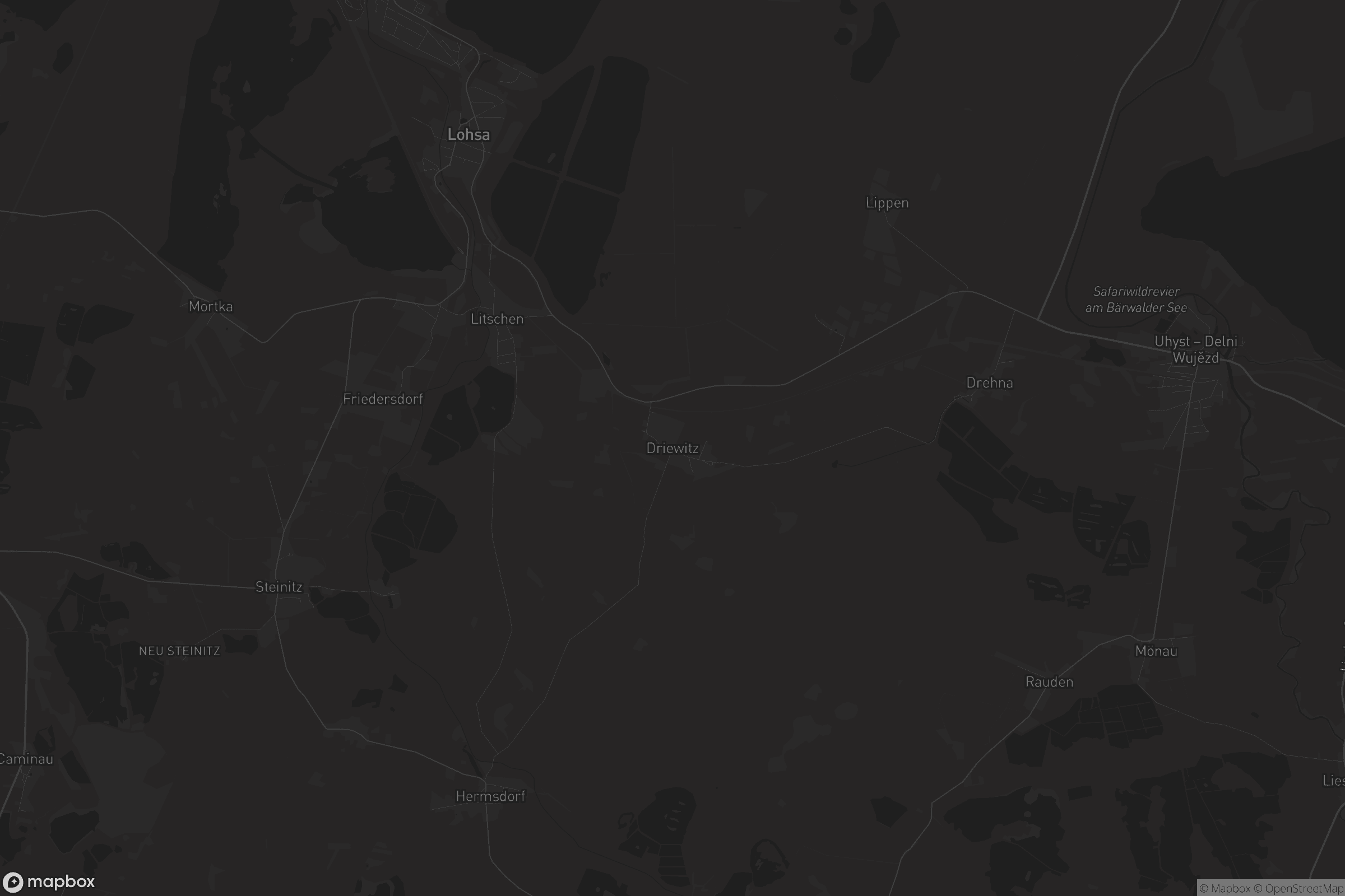 Karte von Driewitz - Drěwcy