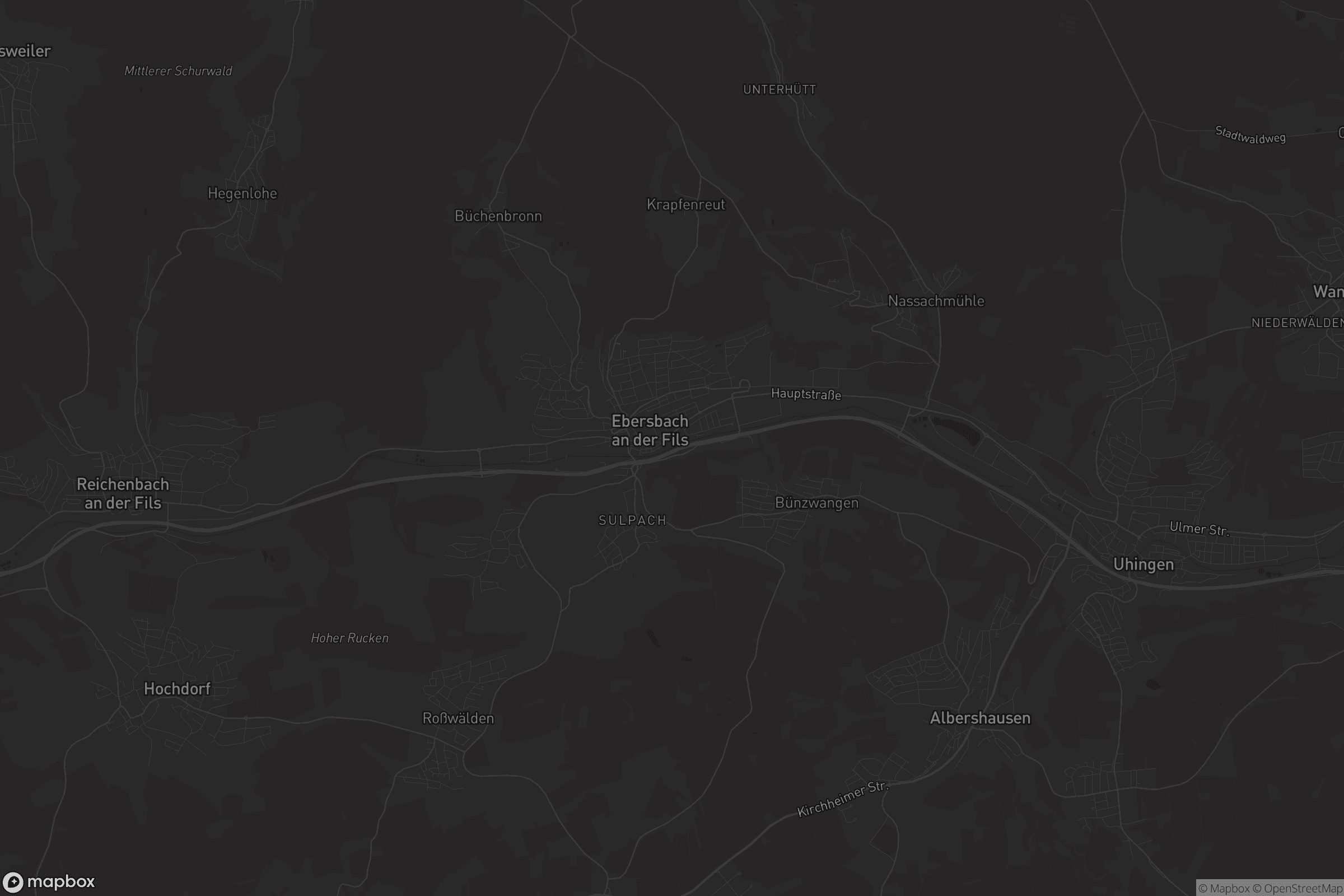 Karte von Ebersbach an der Fils