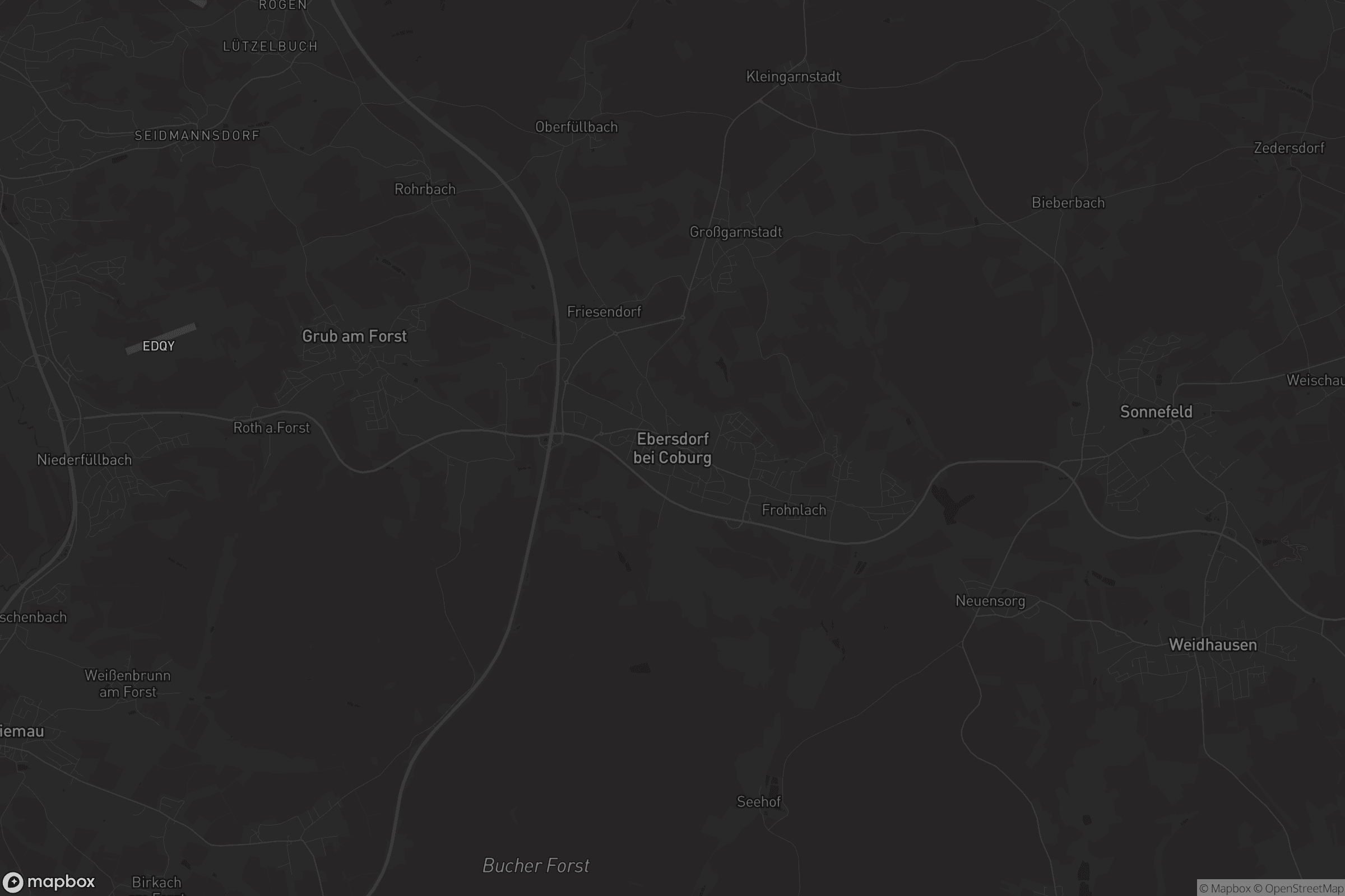 Karte von Ebersdorf bei Coburg