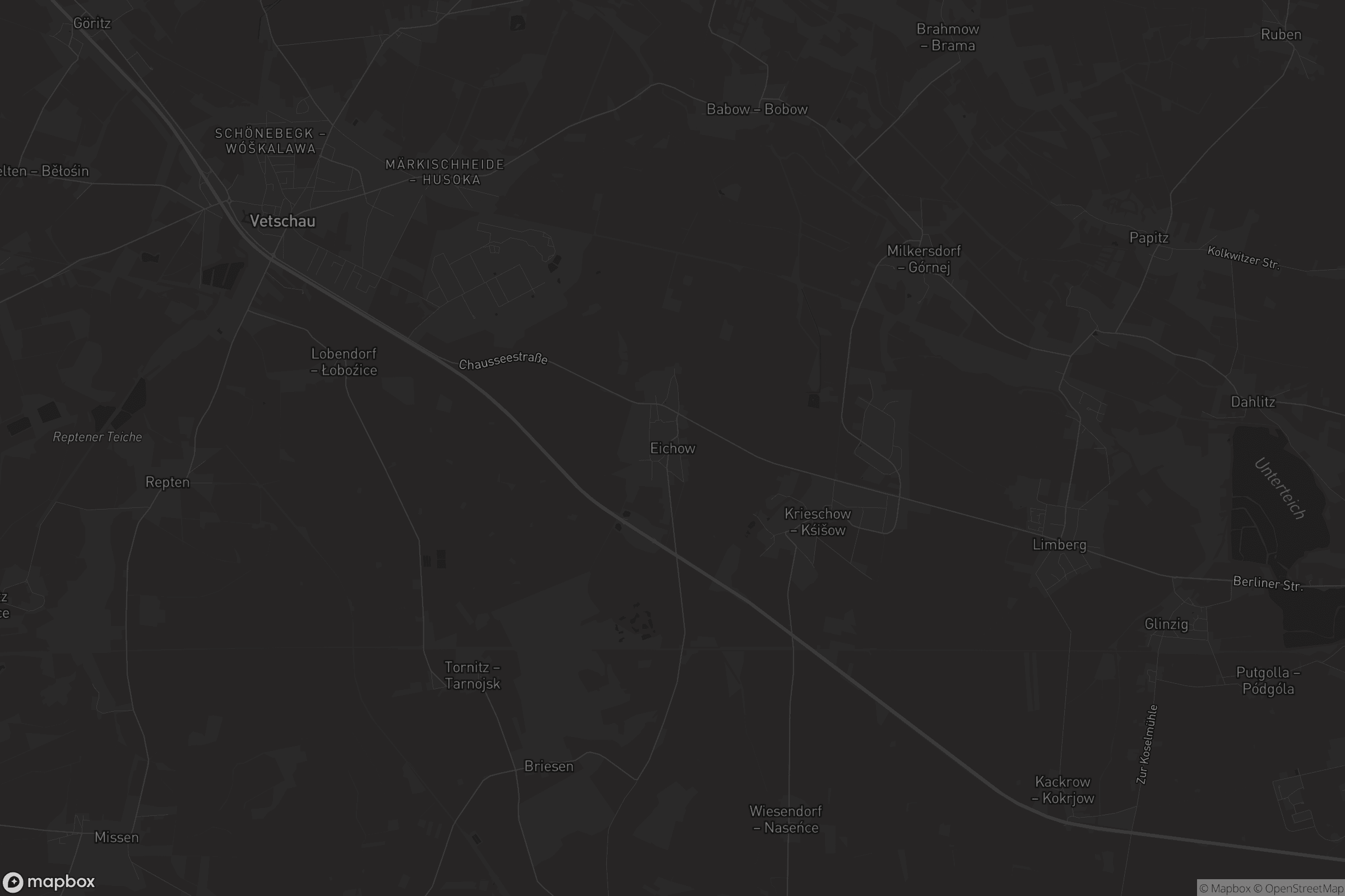 Karte von Eichow - Dubje