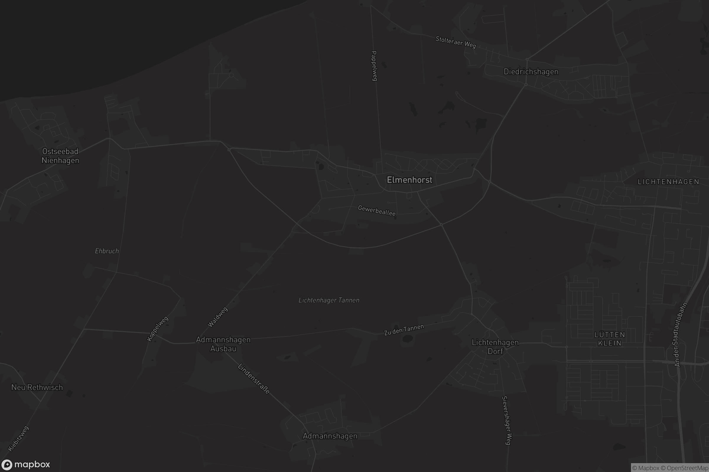 Karte von Elmenhorst/Lichtenhagen
