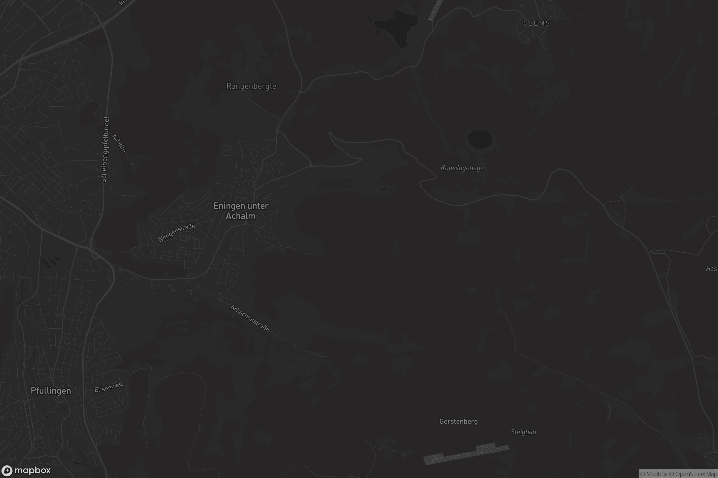 Karte von Eningen unter Achalm