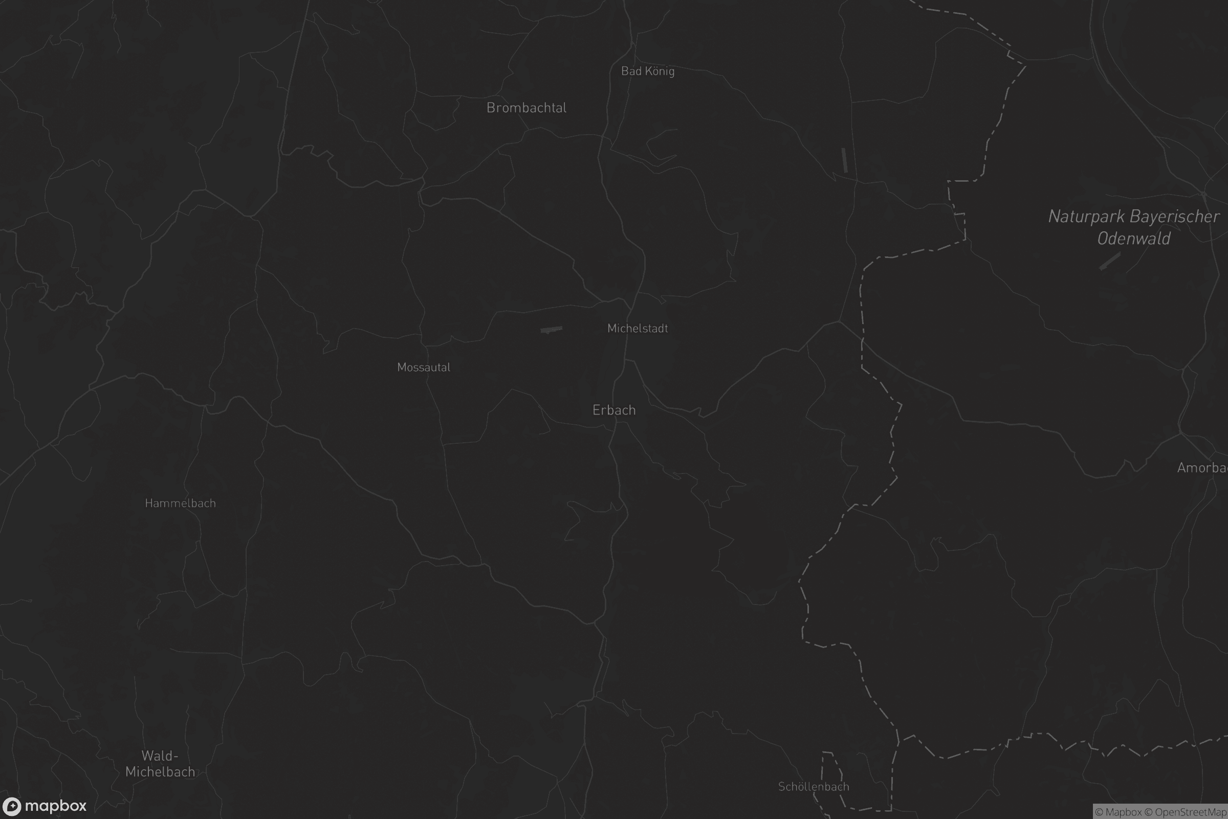 Karte von Erbach (Odenwald)