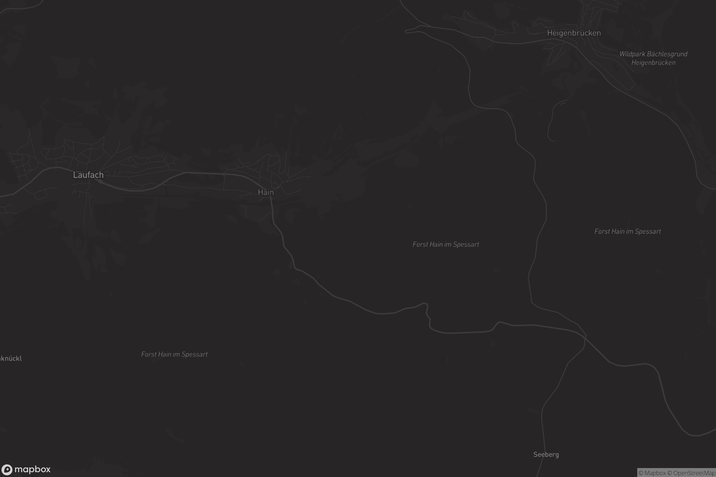 Karte von Forst Hain im Spessart