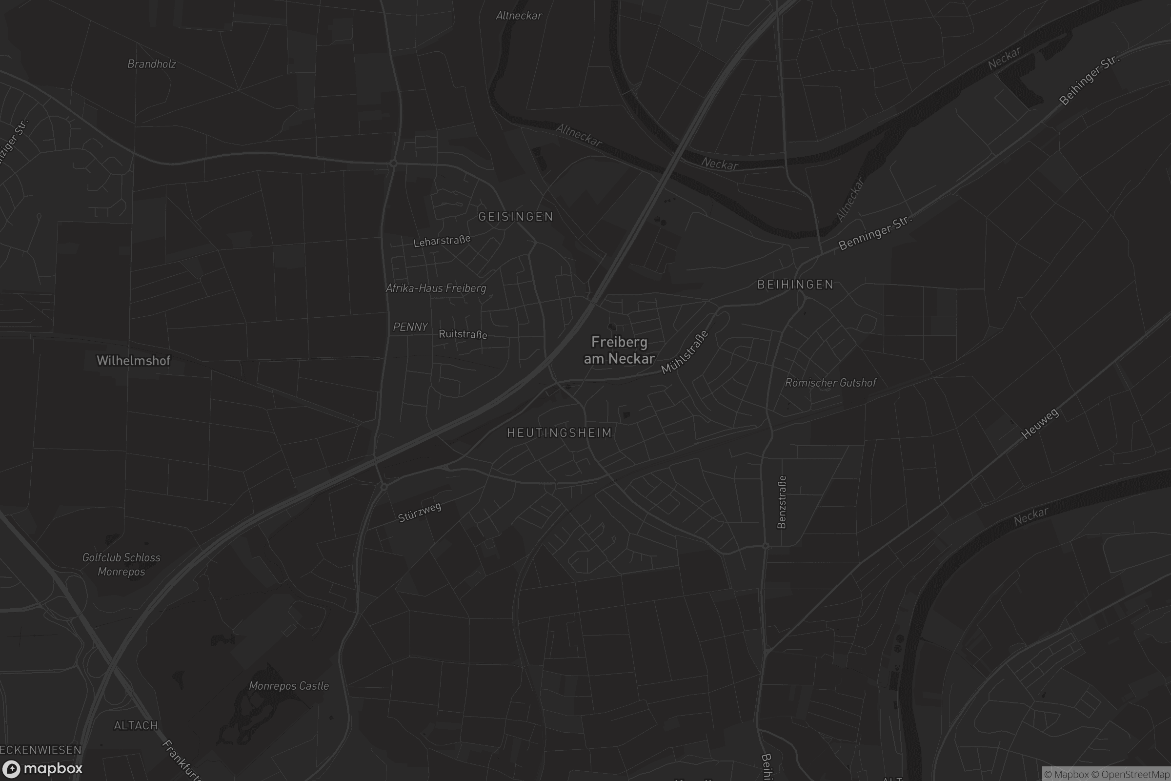 Karte von Freiberg am Neckar