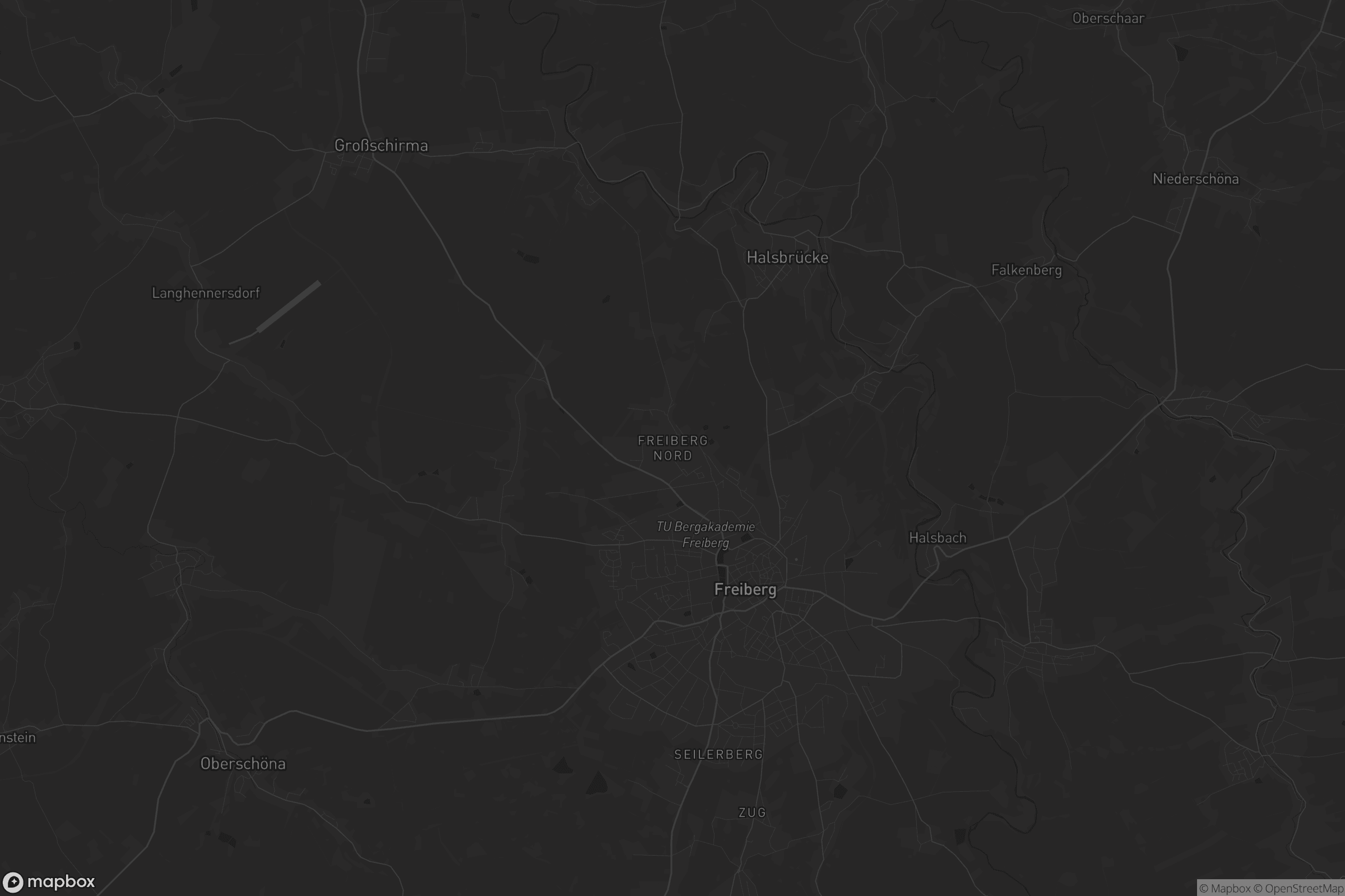 Karte von Freiberg Nord