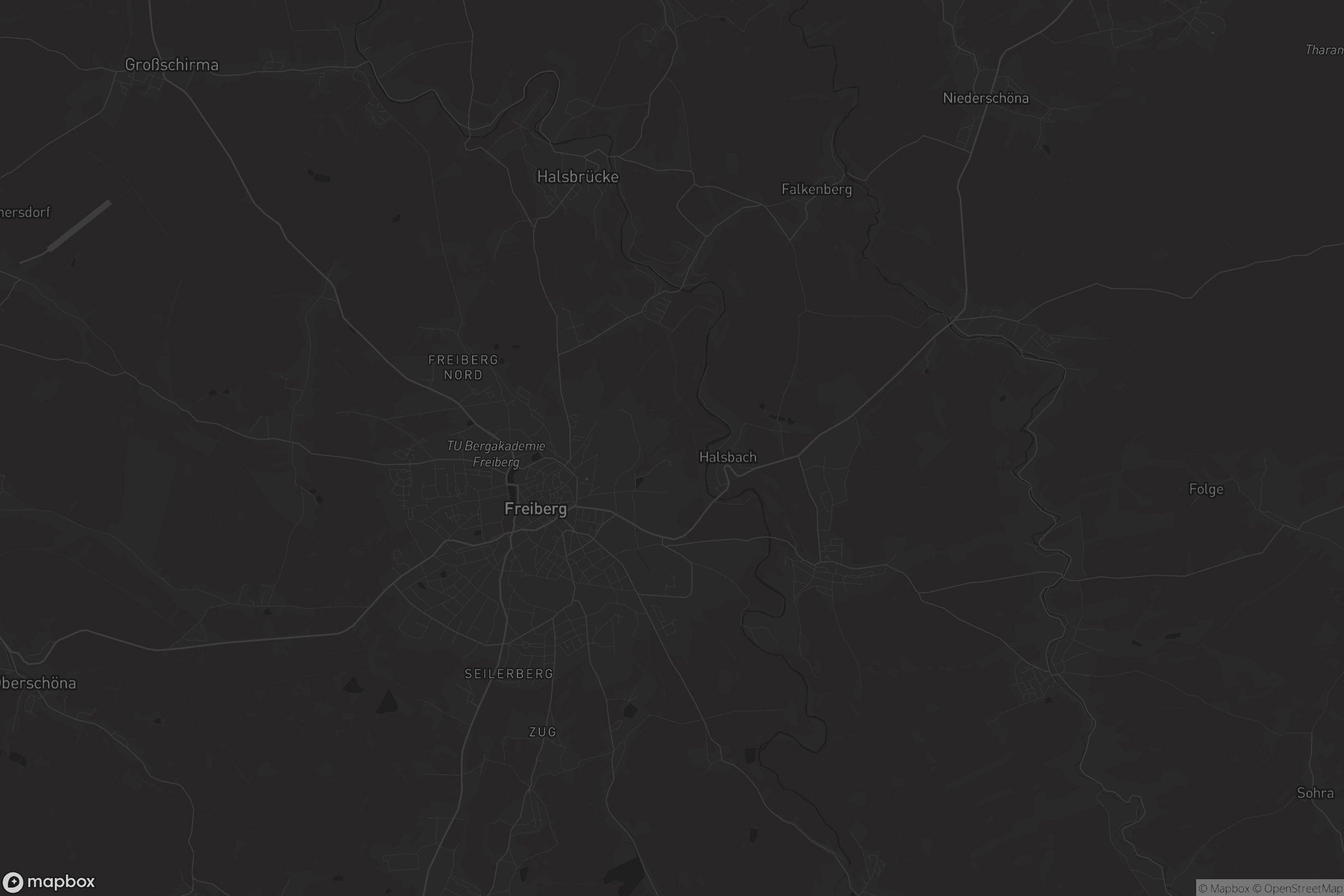 Karte von Freiberg Ost