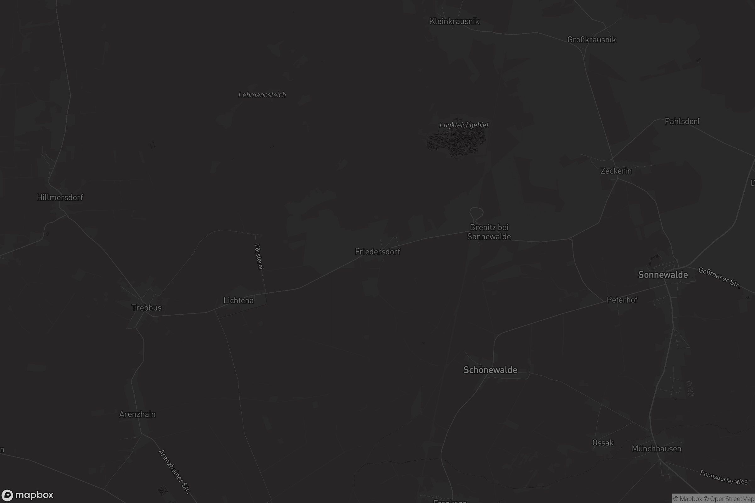 Karte von Friedersdorf, Niederlausitz