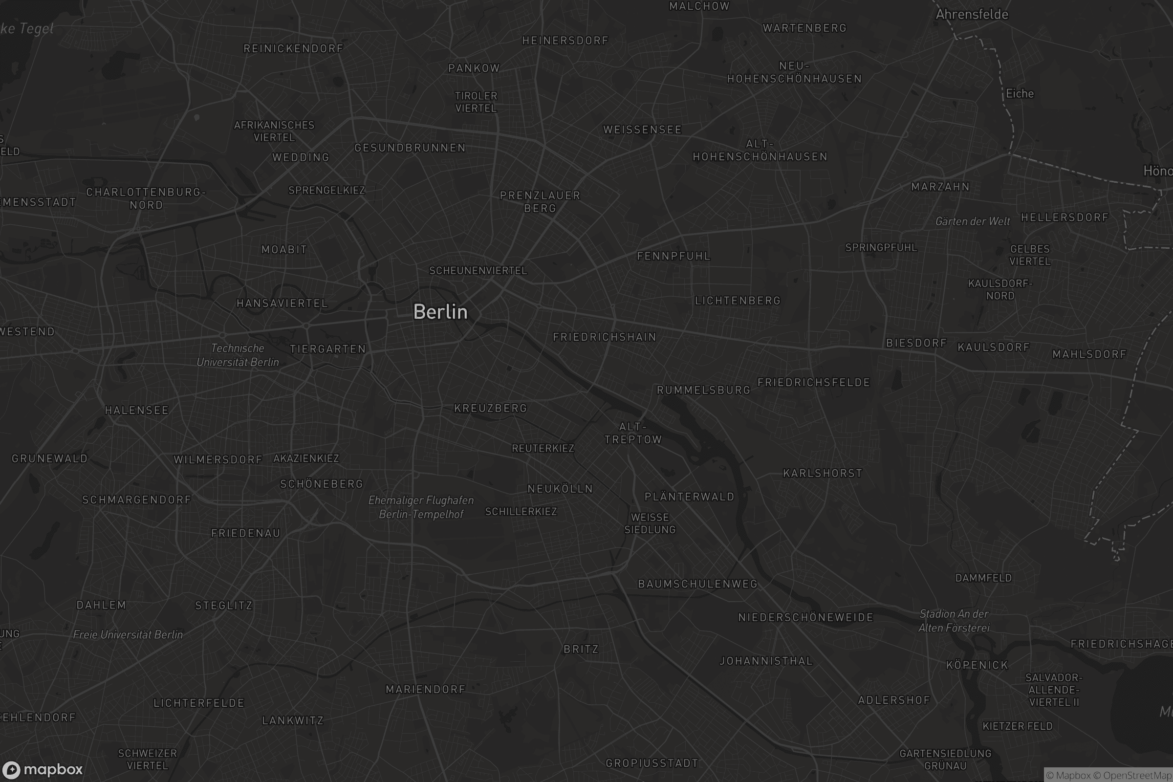 Karte von Friedrichshain-Kreuzberg