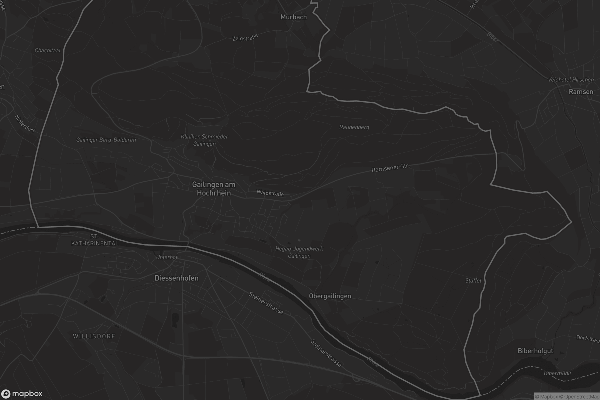 Karte von Gailingen am Hochrhein