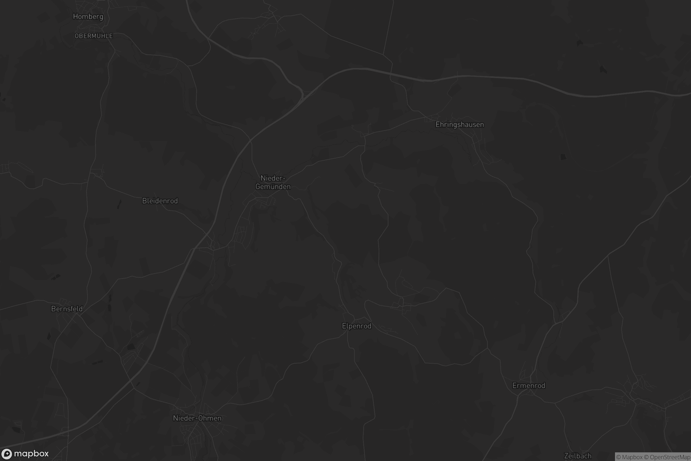 Karte von Gemünden (Felda)