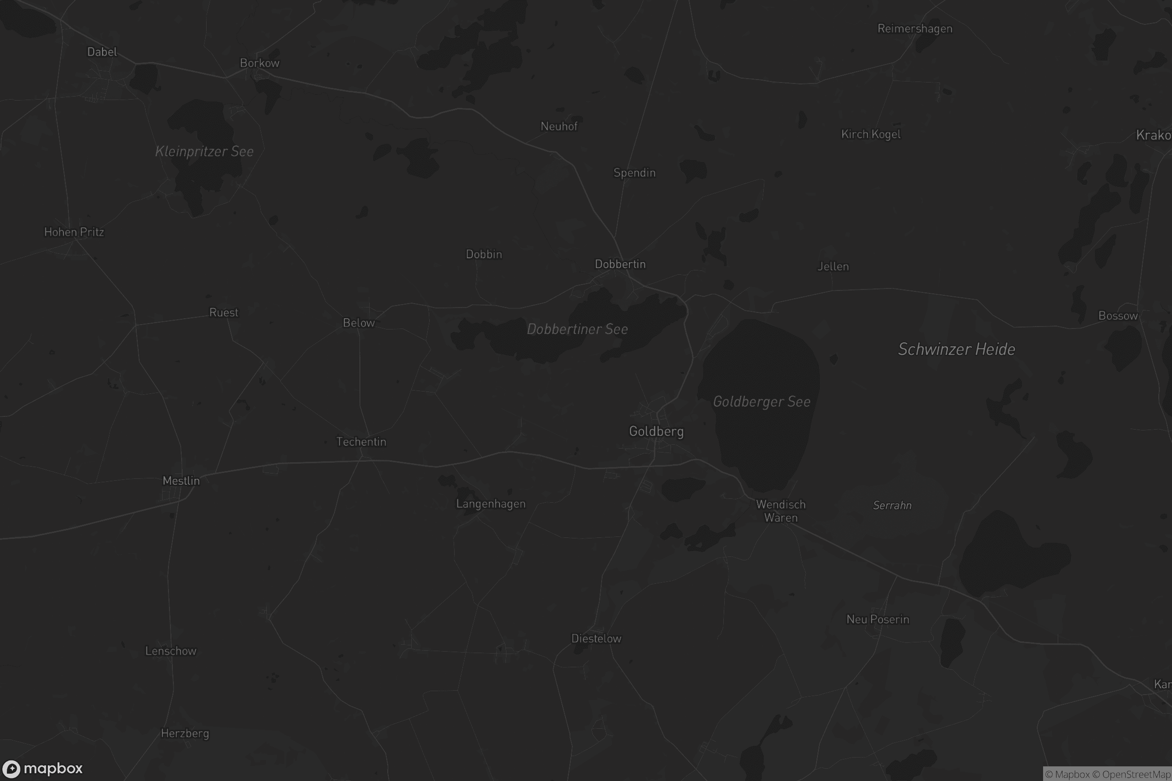 Karte von Goldberg-Mildenitz