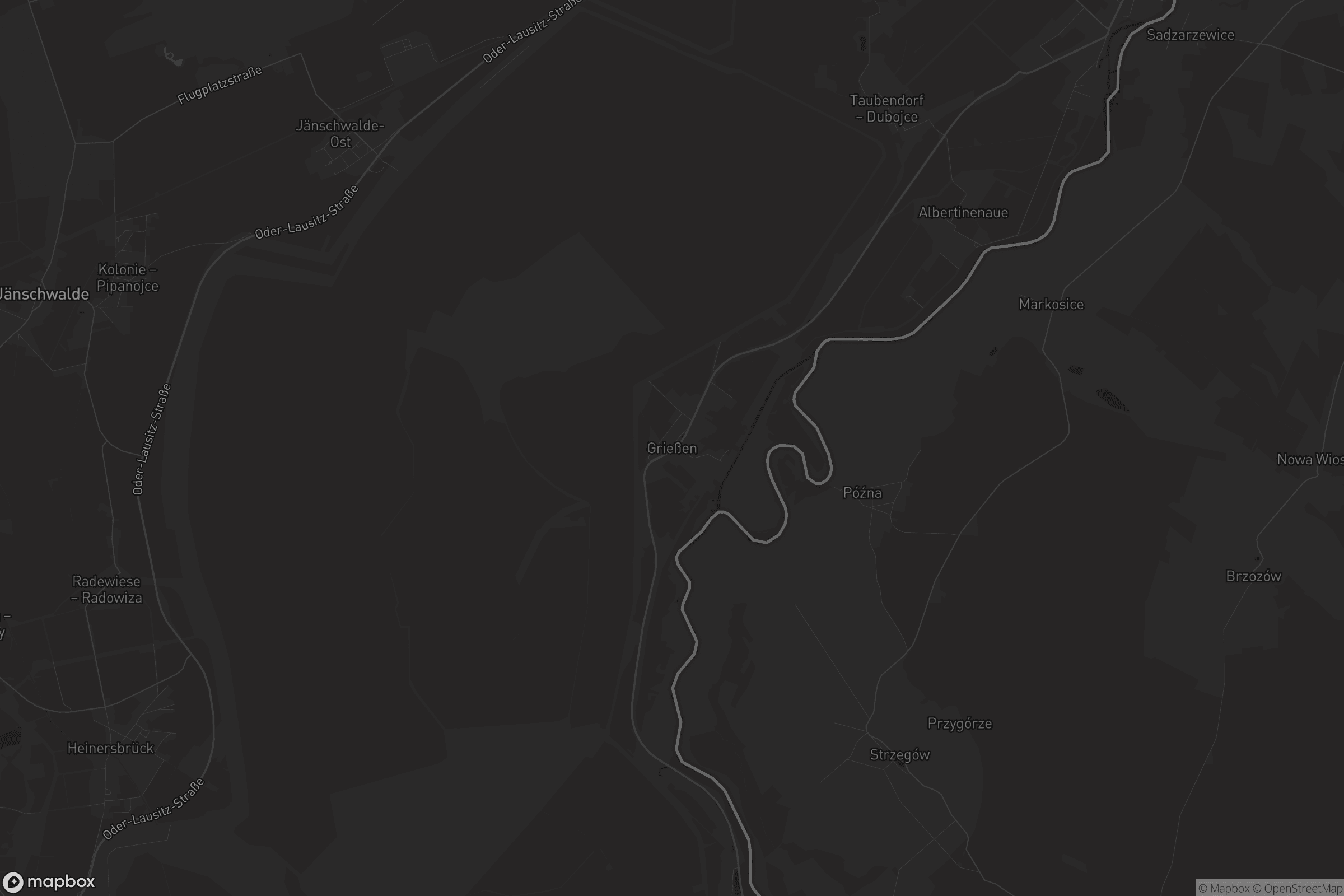 Karte von Grießen - Grěšna