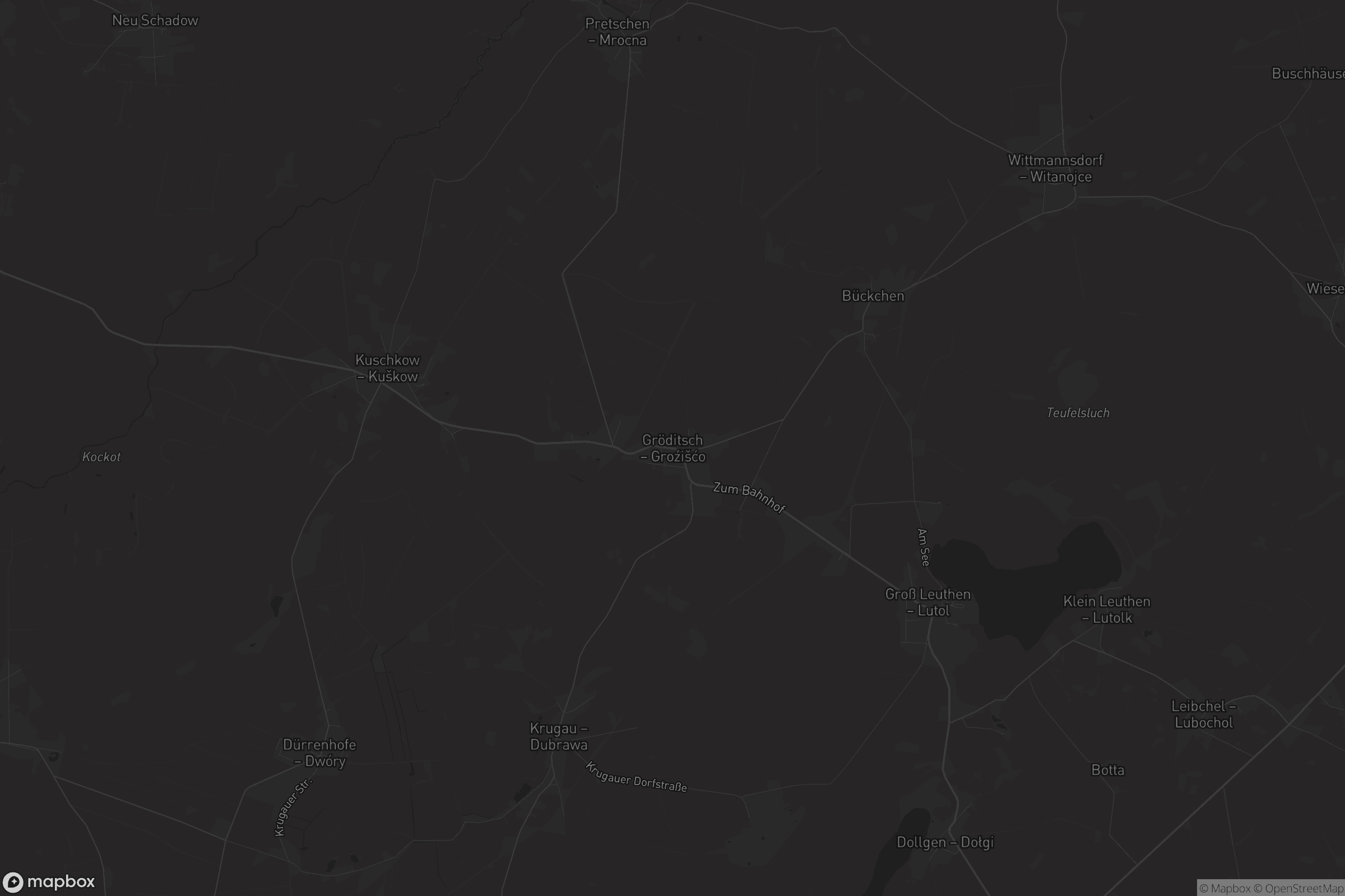 Karte von Gröditsch - Groźišćo