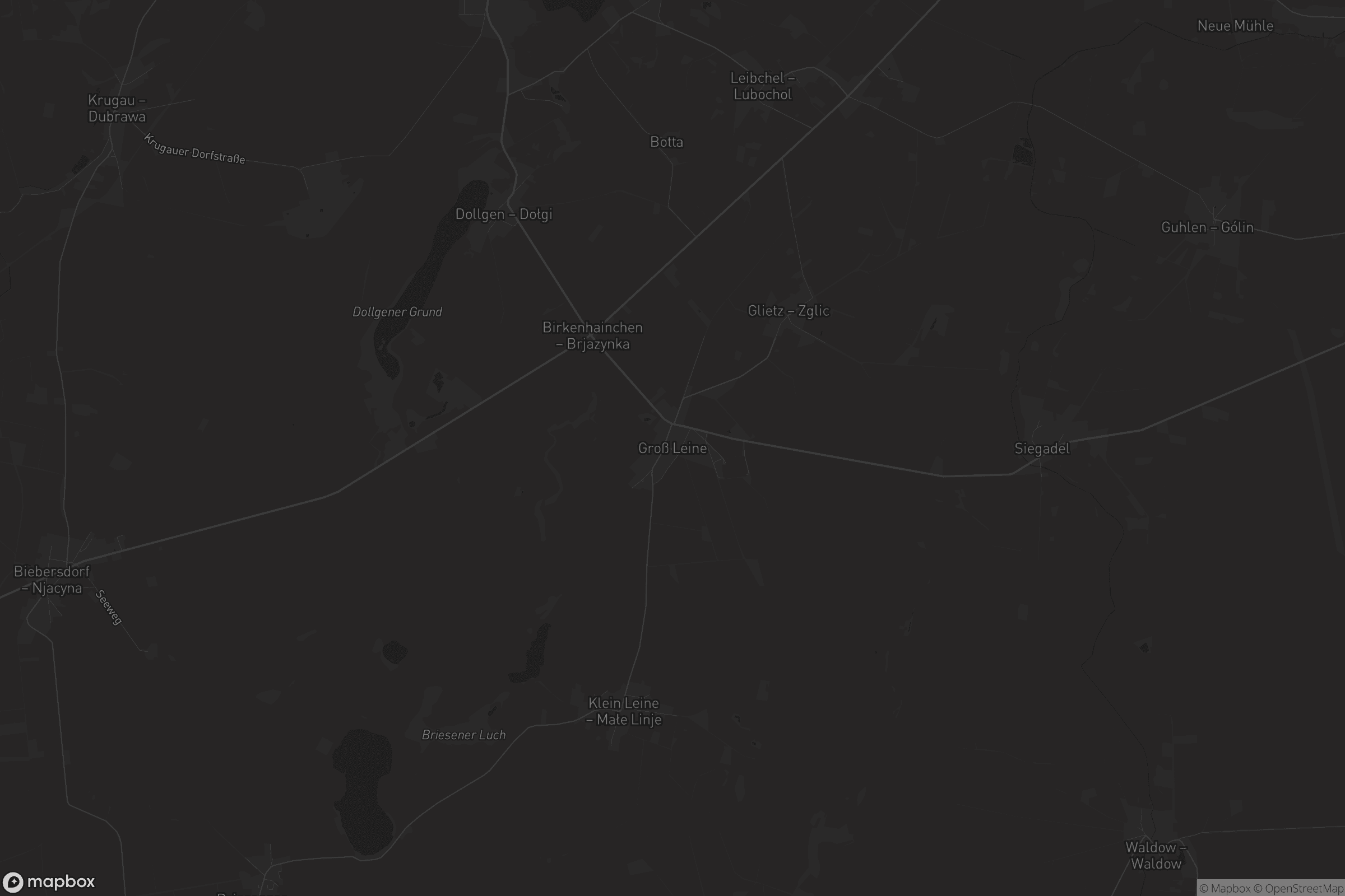 Karte von Groß Leine - Wjelike Linje