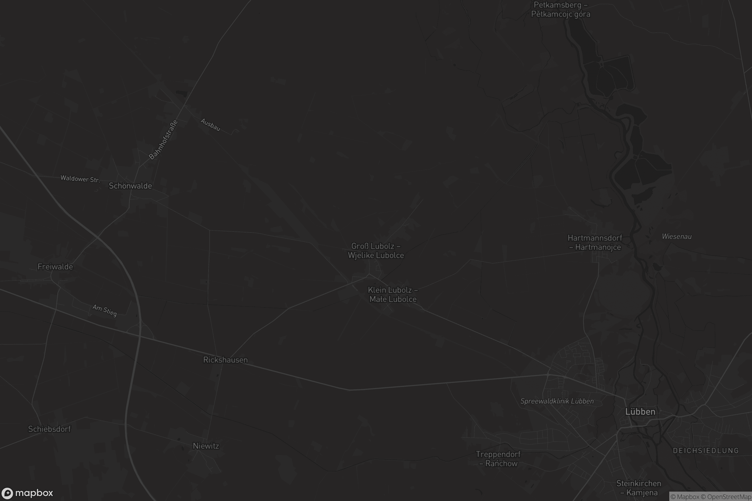 Karte von Groß Lubolz - Wjelike Lubolce