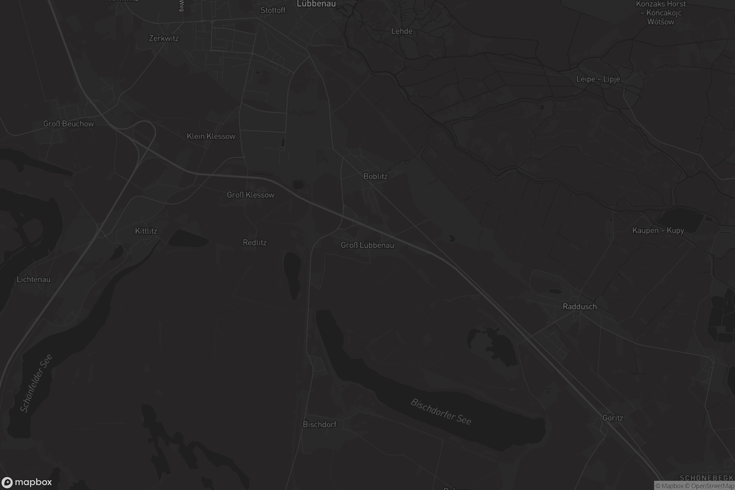 Karte von Groß Lübbenau - Lubń