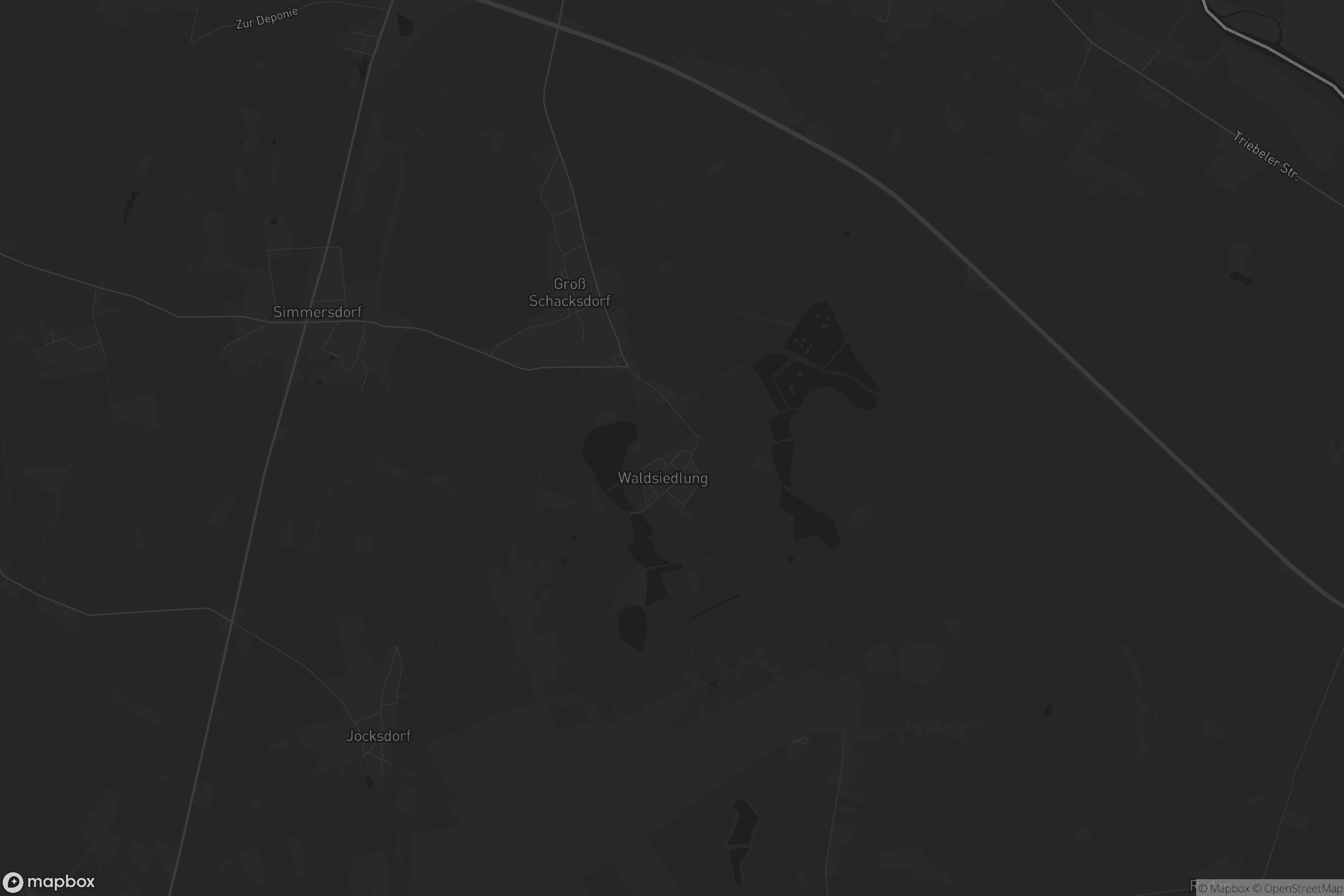 Karte von Groß Schacksdorf-Simmersdorf