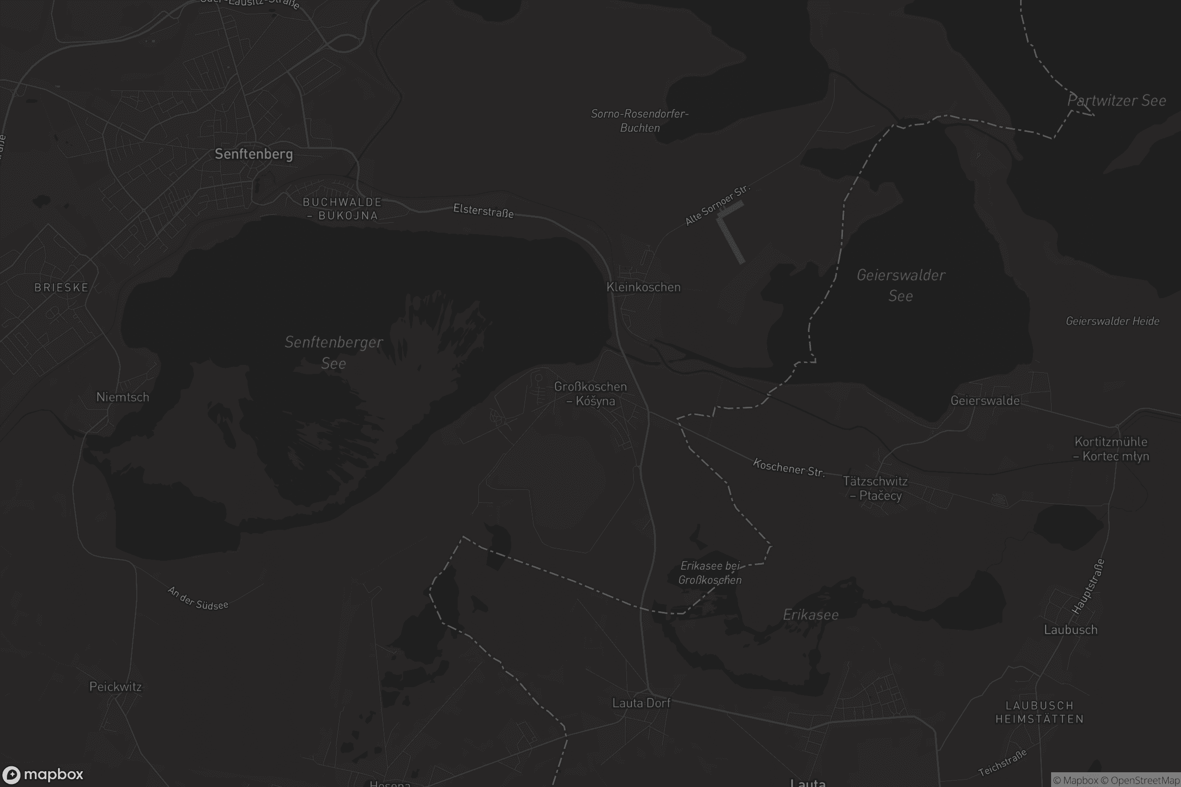 Karte von Großkoschen - Kóšyna