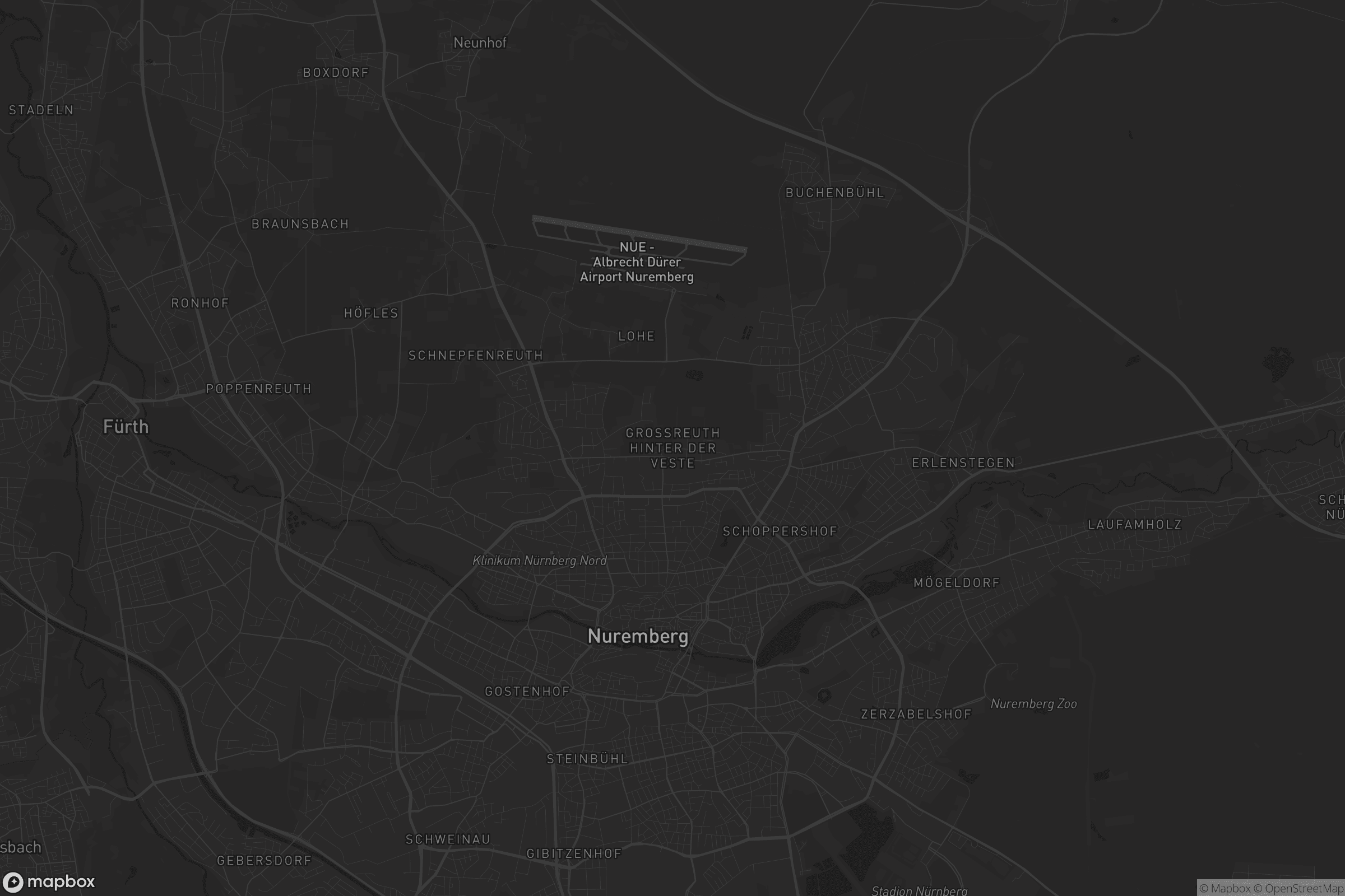 Karte von Großreuth hinter der Veste