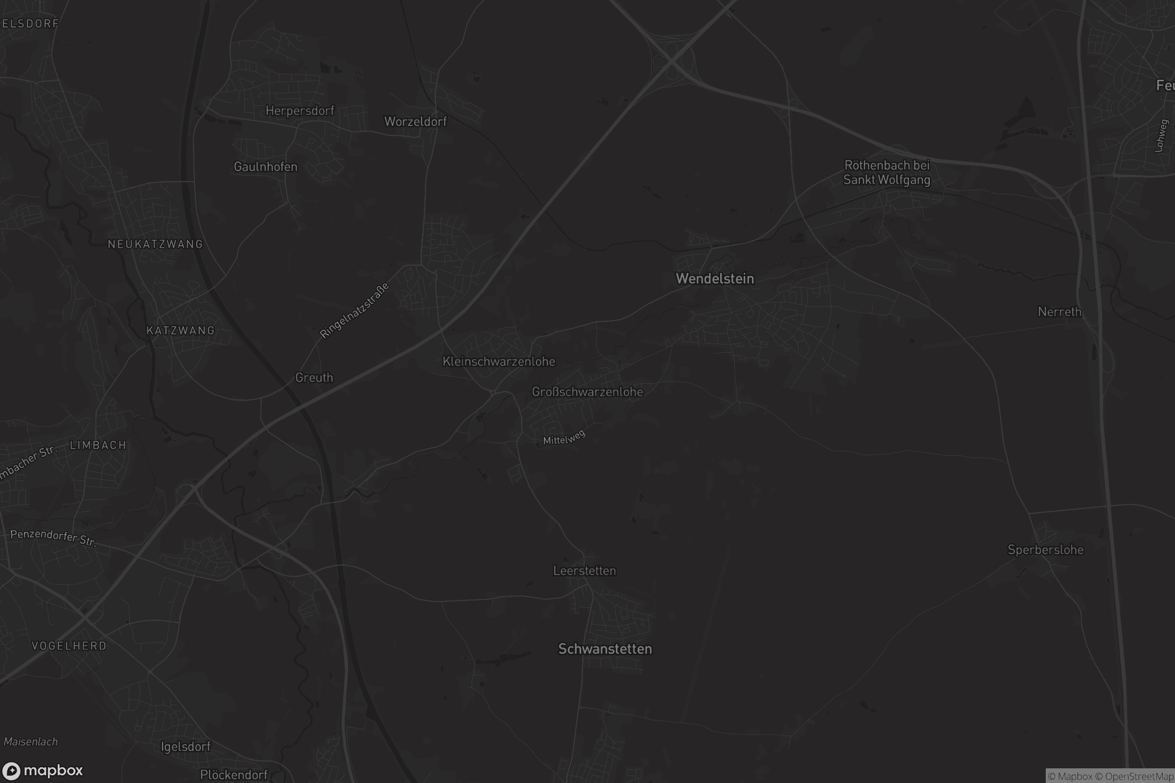 Karte von Großschwarzenlohe