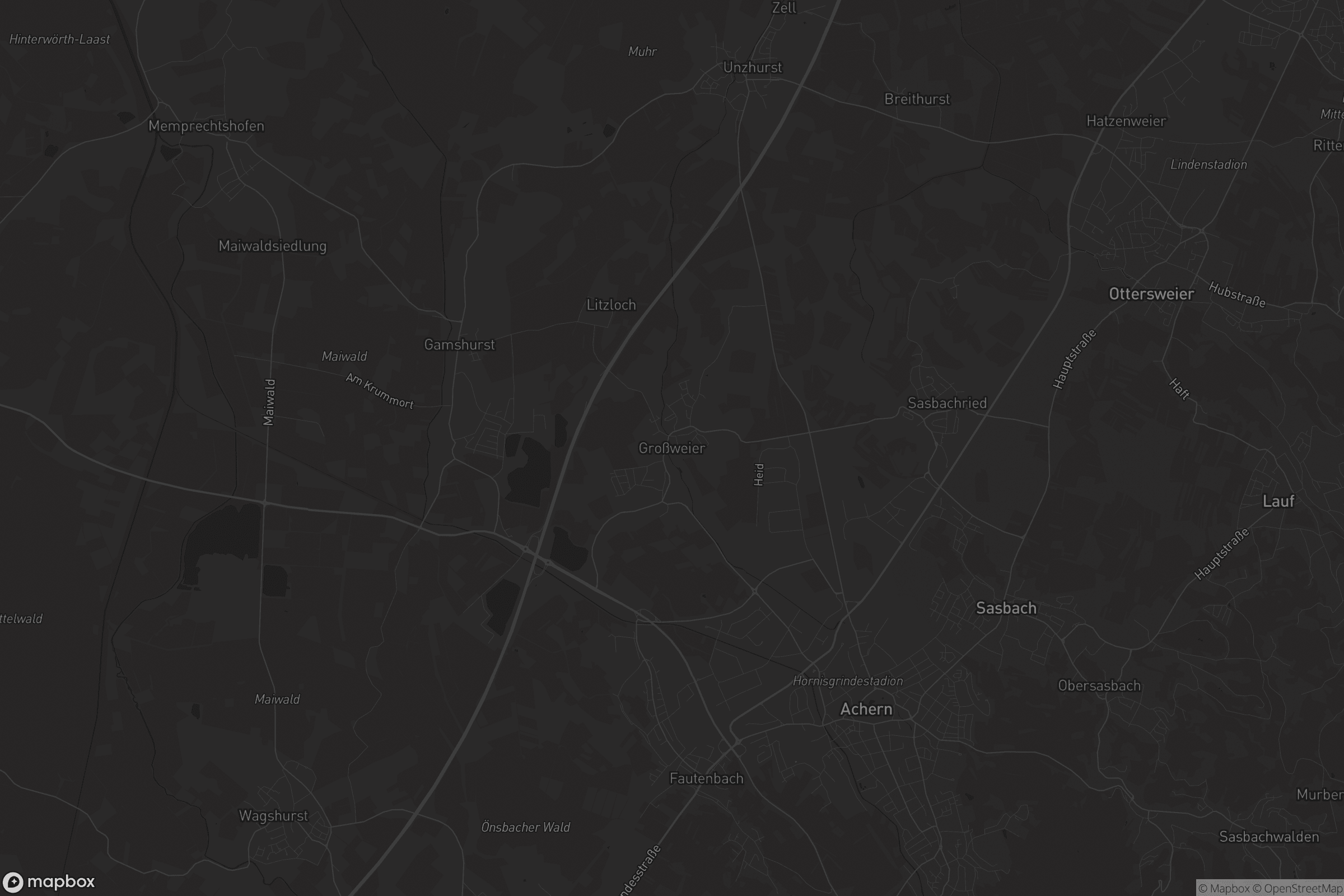 Karte von Großweier