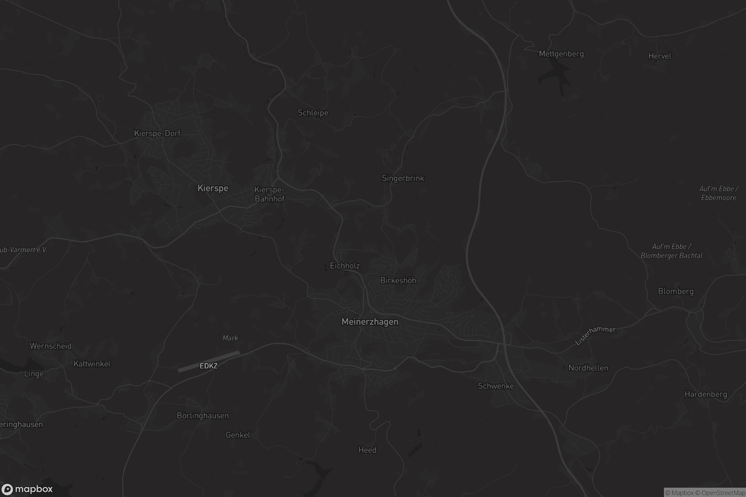 Karte von Grünenbecke