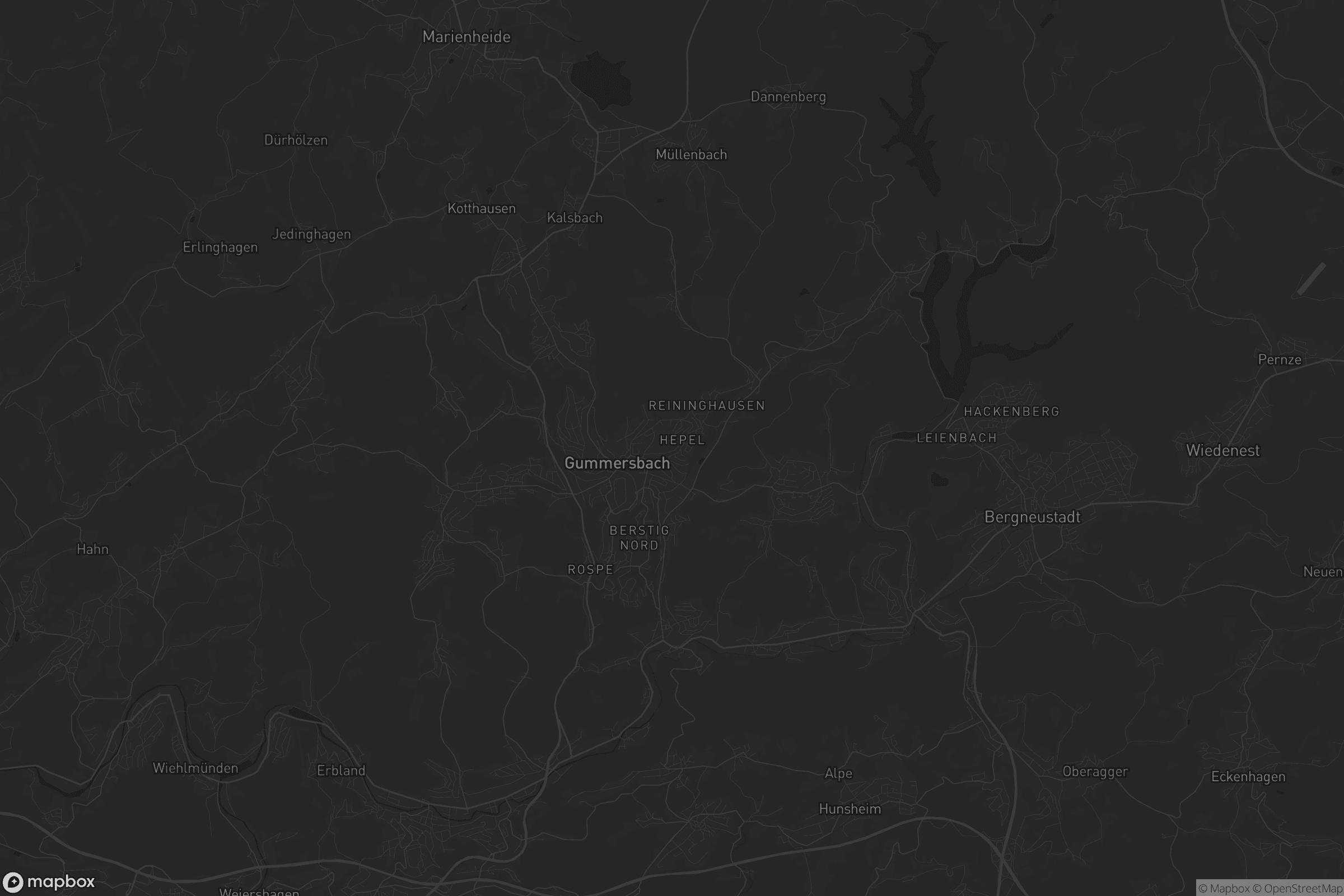 Karte von Gummersbach