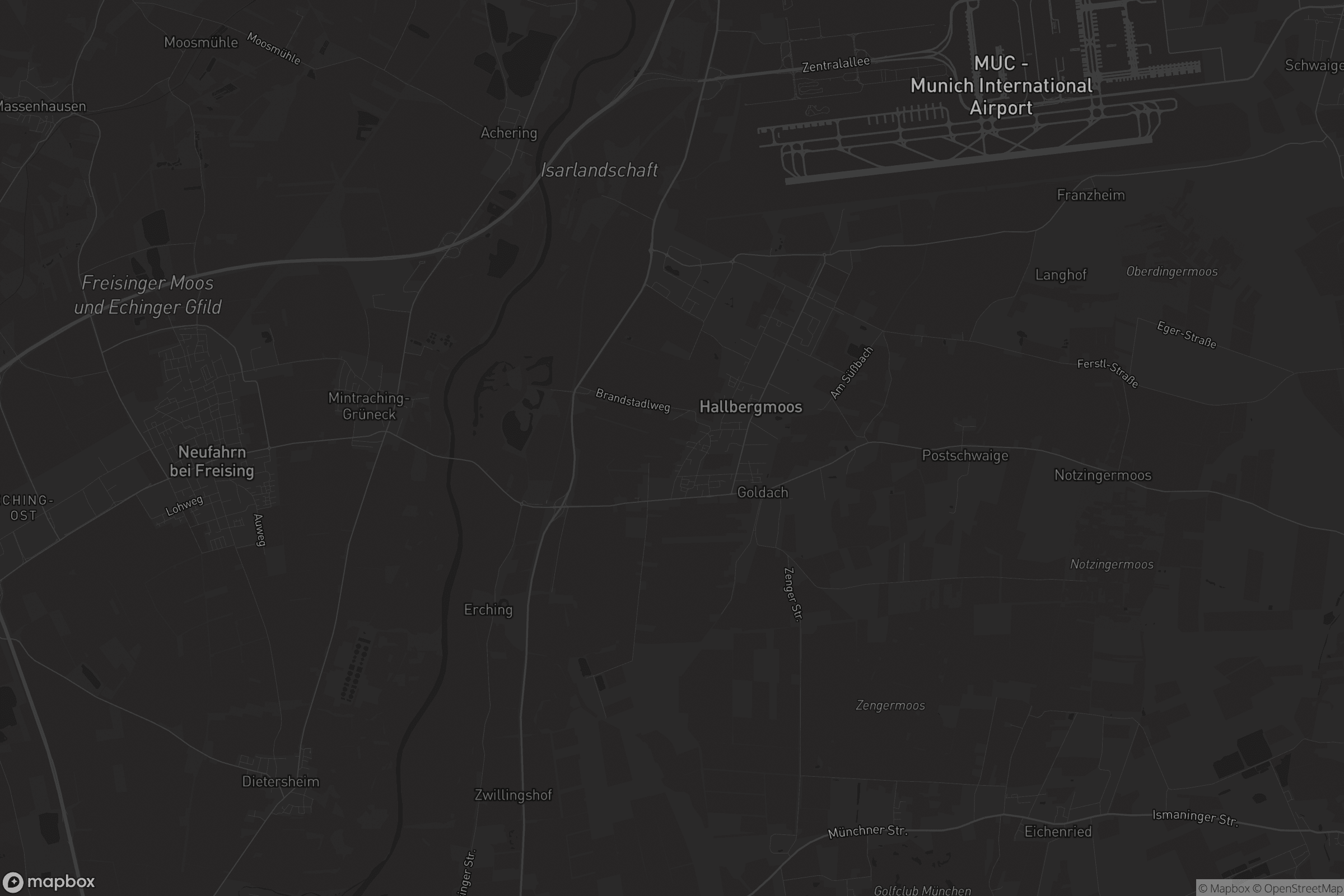 Karte von Hallbergmoos