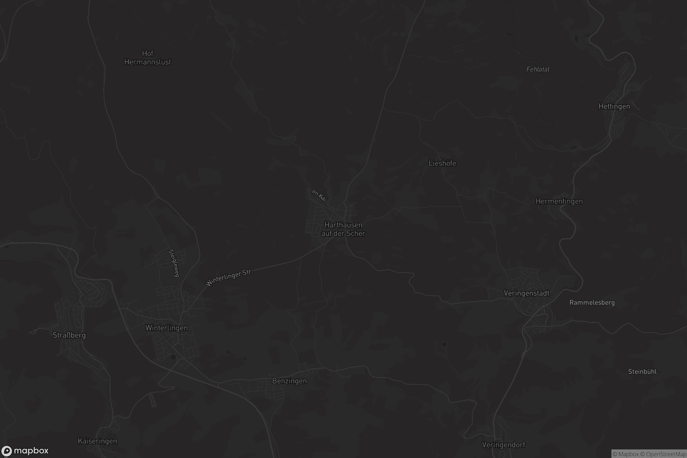 Karte von Harthausen auf der Scher